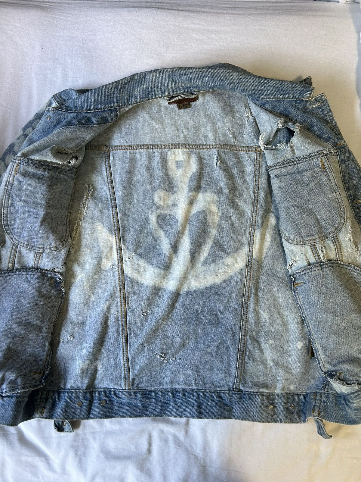 Lee Lee distressed Japanese denim jacket. Size US M / EU 48-50 / 2 - 3 Thumbnail