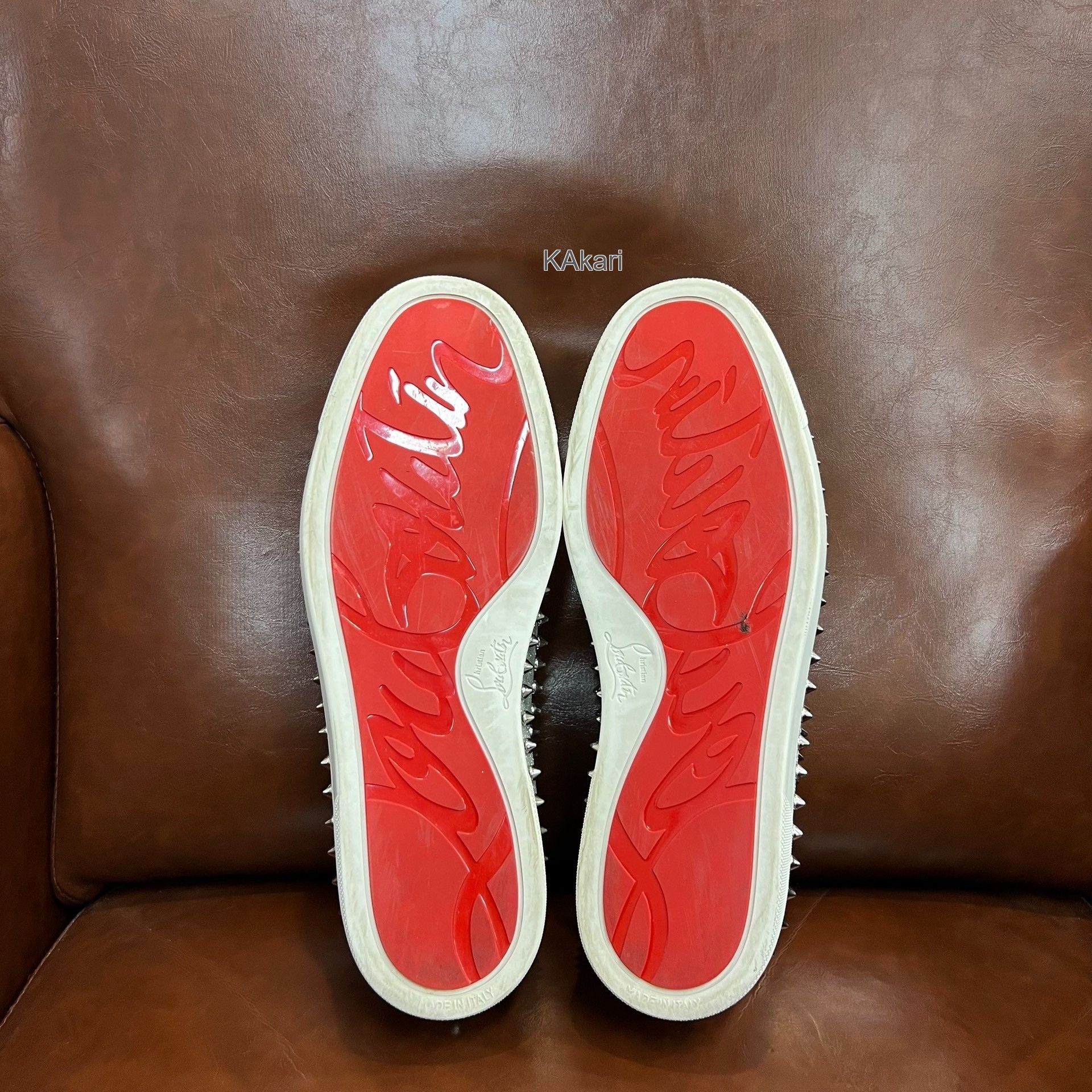 Christian Louboutin Christian Louboutin Gray Full-Diamond Slip-On Shoes Size US 10 / EU 43 - 5 Thumbnail