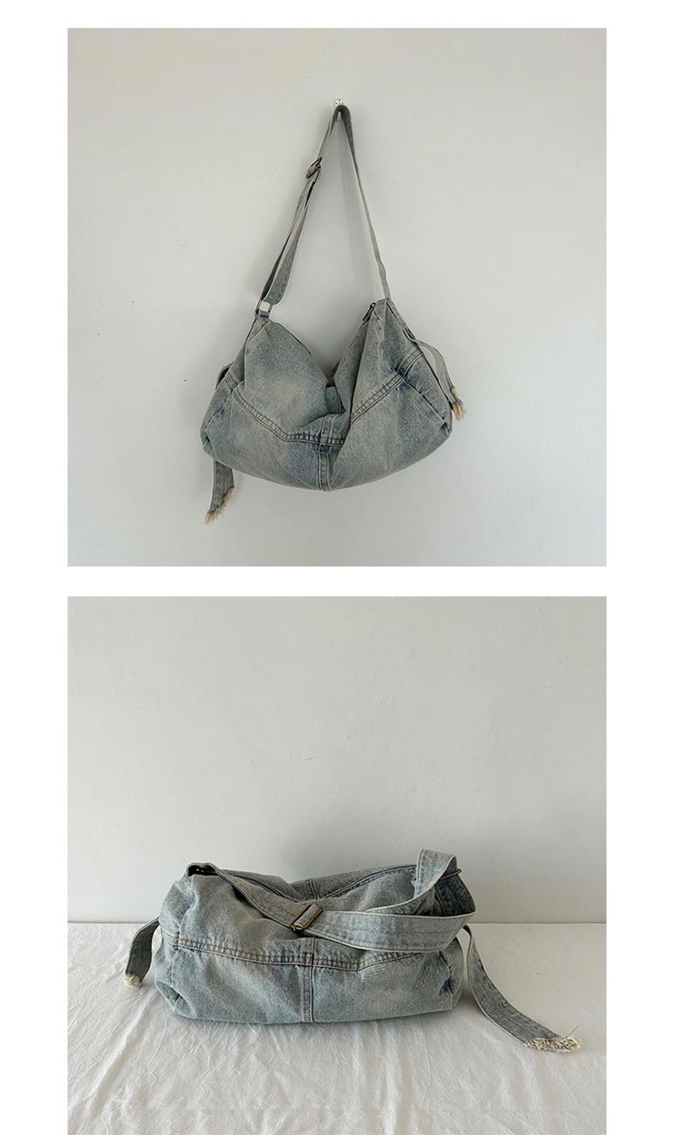 Jean Trendy Denim Crossbody Bag - Casual Fashion Size ONE SIZE - 4 Thumbnail