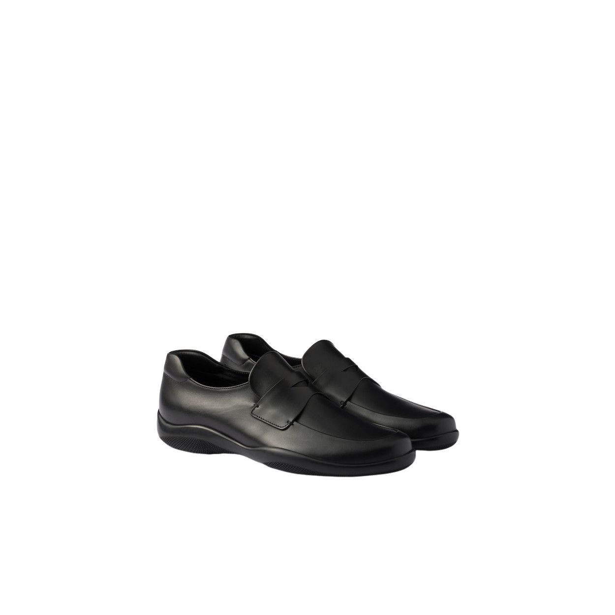 Prada PRADA Toblach $1150 Black Leather Loafers New & Authentic (M Size US 8 / EU 41 - 1 Thumbnail