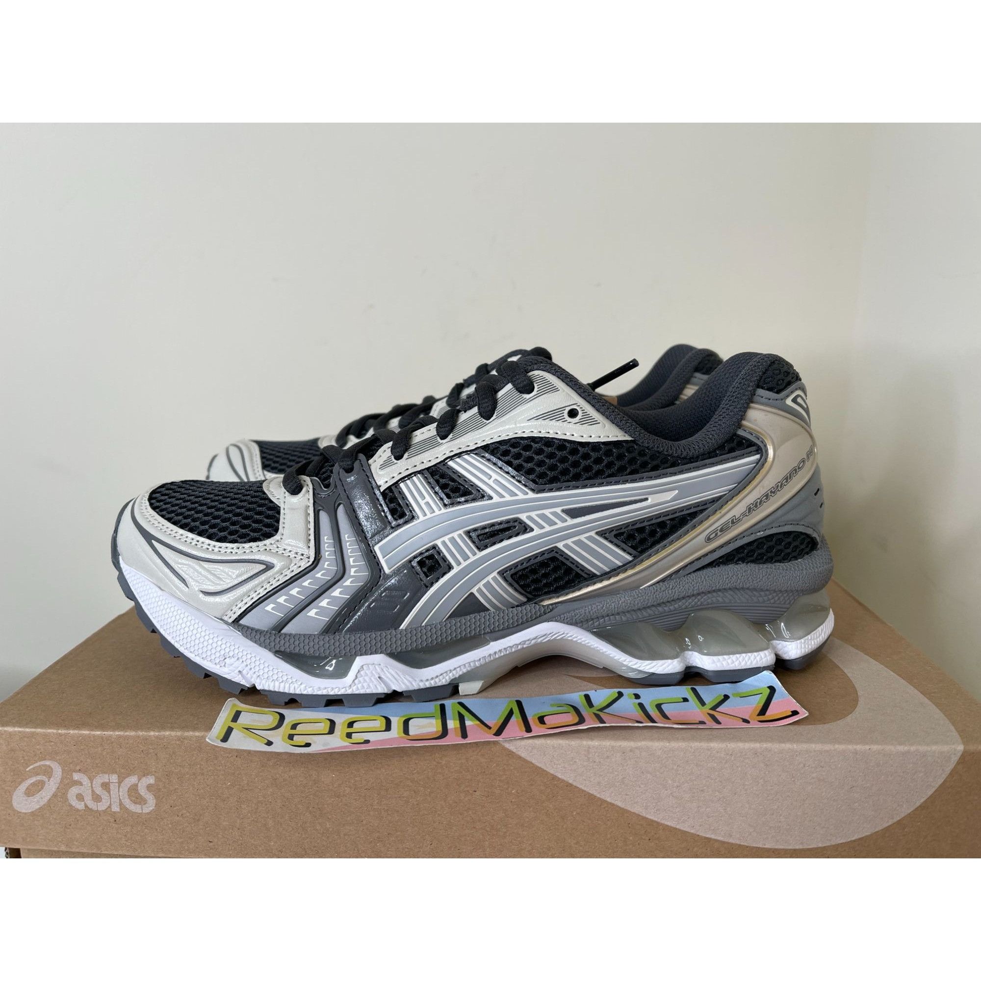 Asics Gel-Kayano 14 Obsidian Grey Cement Mens 6us