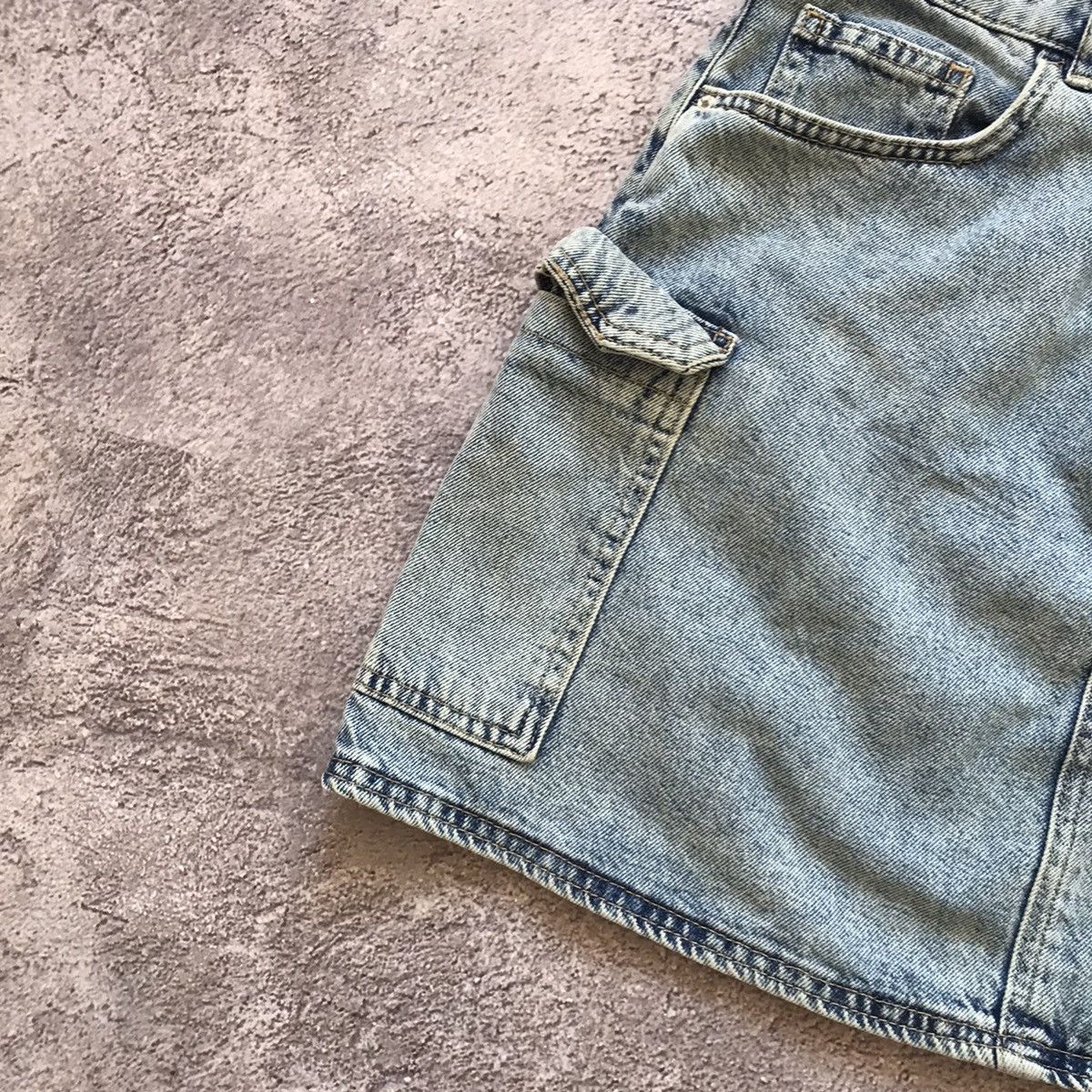Vintage Vintage Y2K Cargo Skirt Distressed Streetwear Grunge Logo S Size 30" / US 8 / IT 44 - 2 Thumbnail