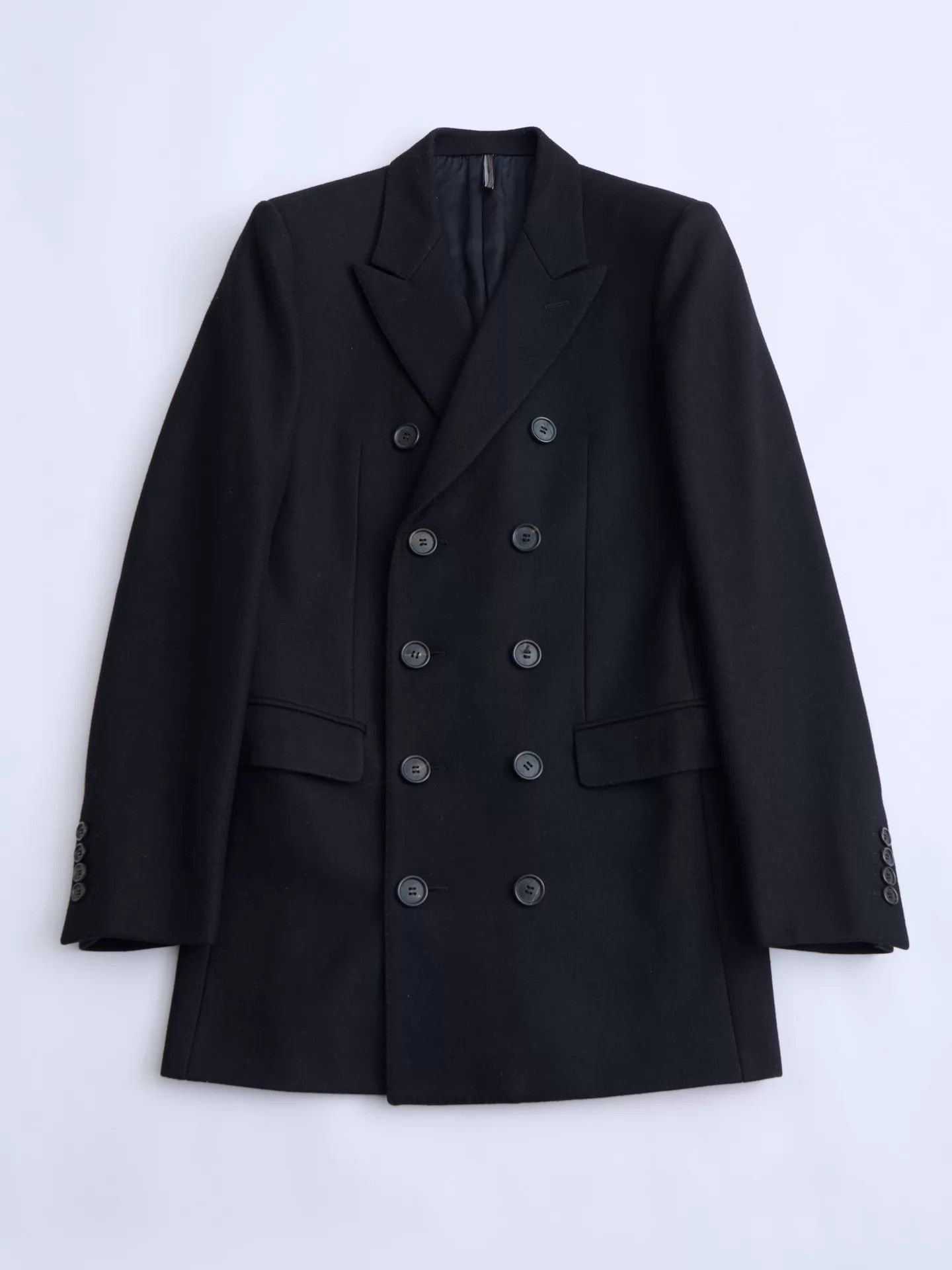 Dior DIOR HOMME 2006AW Double-Breasted Black Long Suit Size 46R - 8 Thumbnail