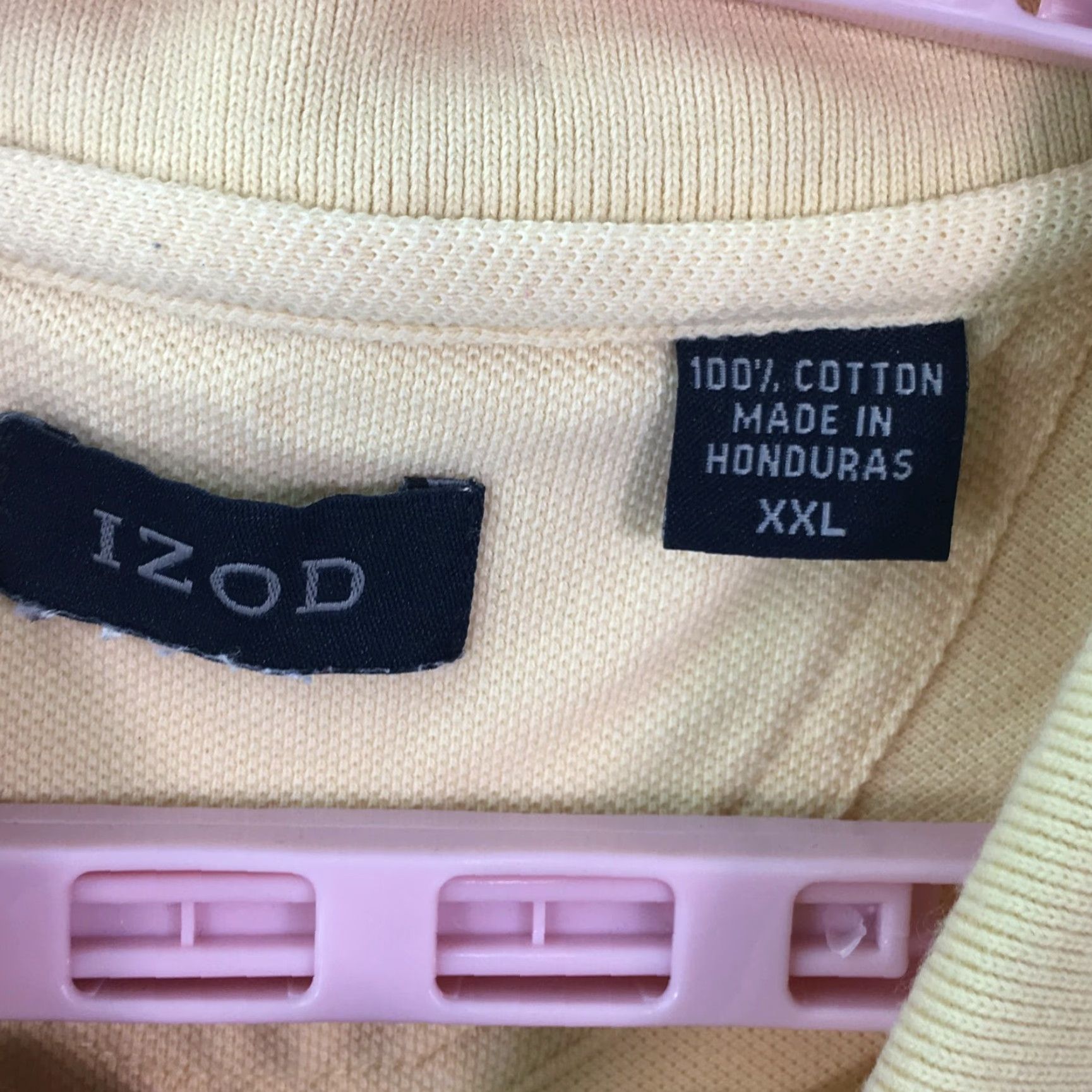 Izod IZOD Mens Yellow Polo Shirt 2XL Short Sleeve Collared Casual Regular Shirt Mens Size US XXL / EU 58 / 5 - 3 Thumbnail