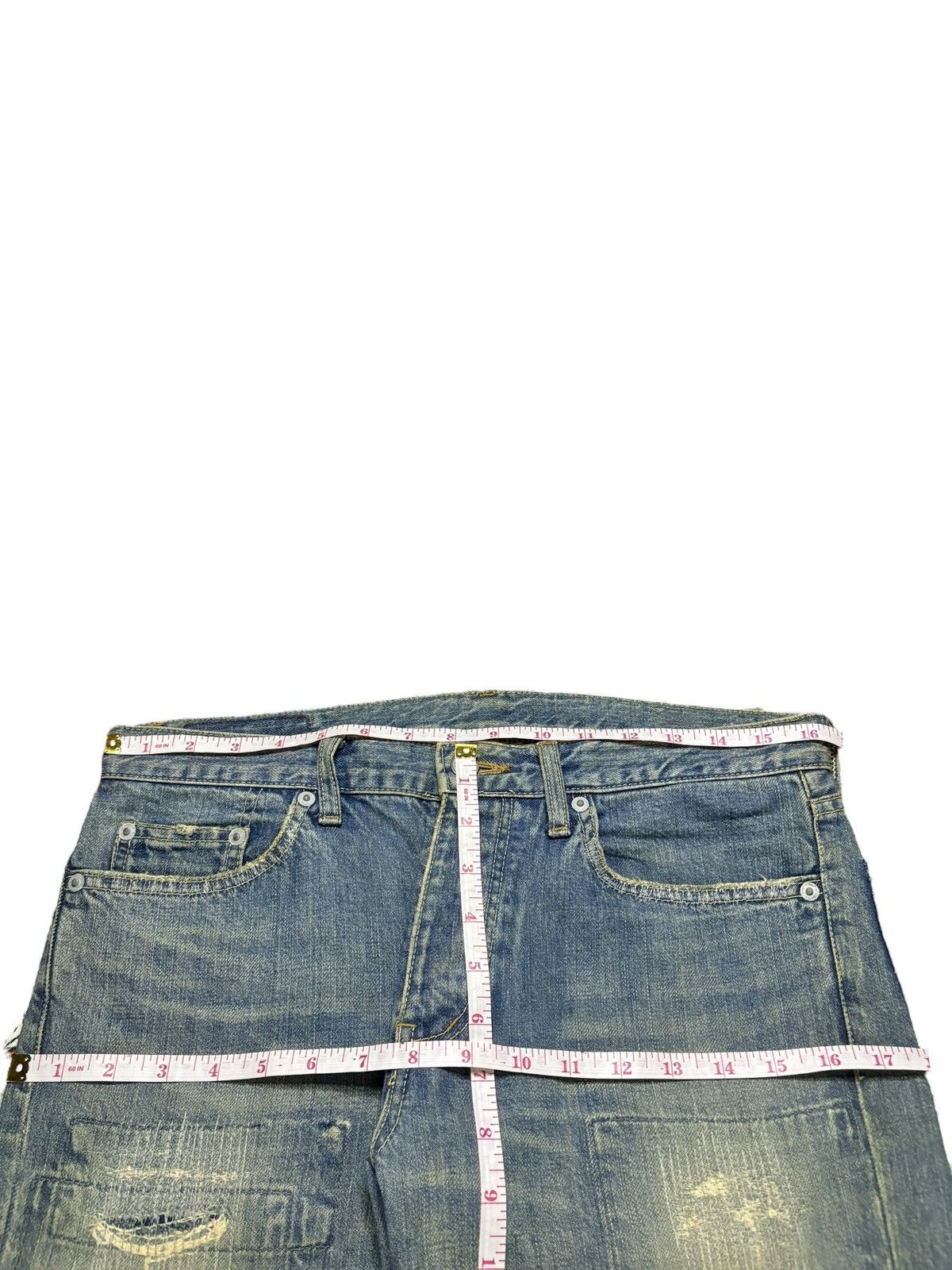 Hysteric Glamour × Japanese Brand Vintage Hysteric Glamour Mud Wash Patched Distressed Jean Size US 33 - 12 Thumbnail