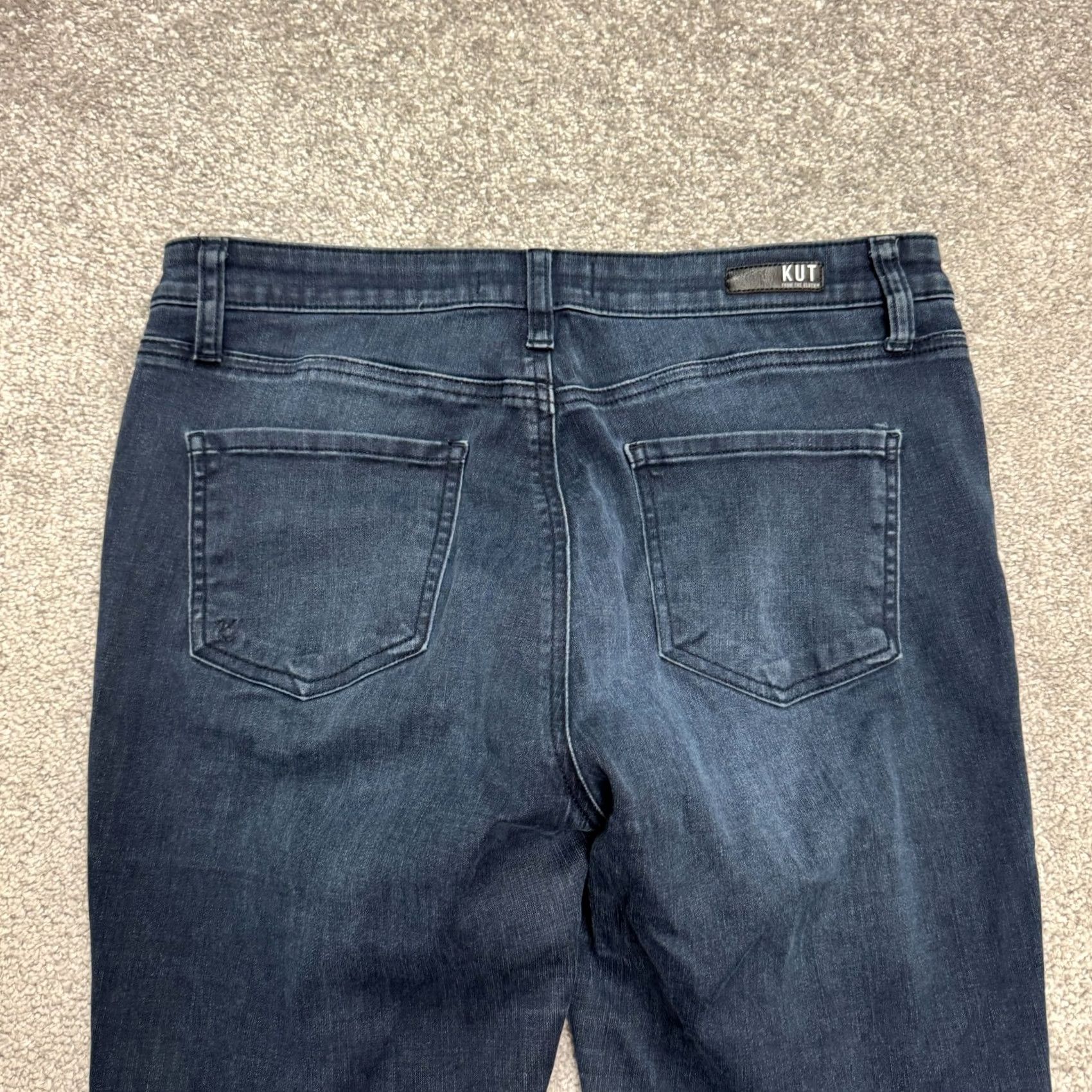 Vintage KUT from The Kloth Donna High Rise Ankle Skinny Jeans Womens 10 Dark Wash Denim Blue Skinny Jeans Women Size 10 Regular 32 Inseam 26 in Jeans Size 32" / US 10 / IT 46 - 5 Thumbnail