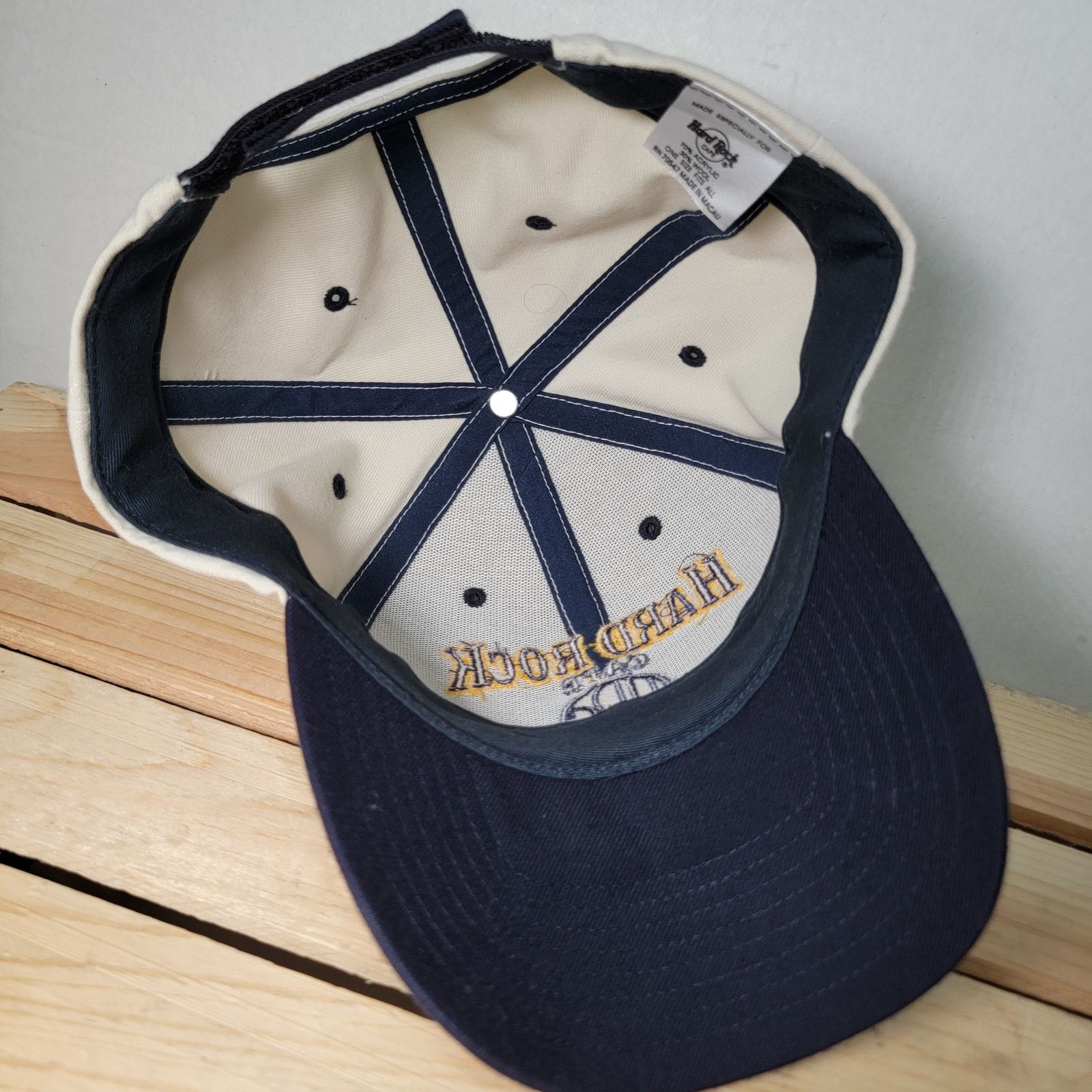 Hard Rock Cafe Hard Rock Cafe Austin(TX) Beige Adjustable Ball Cap 30% WOOL Size ONE SIZE - 6 Thumbnail