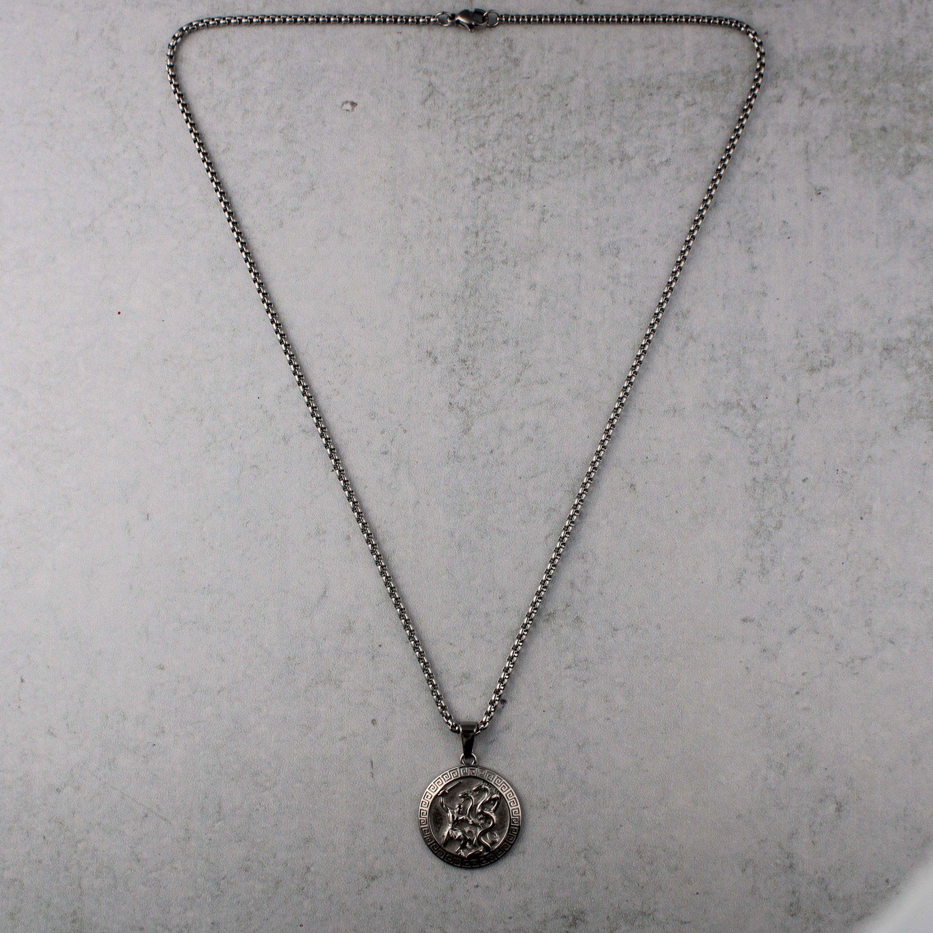 Jewelry Silver Hercules Pendant Chain Necklace Size ONE SIZE - 4 Thumbnail
