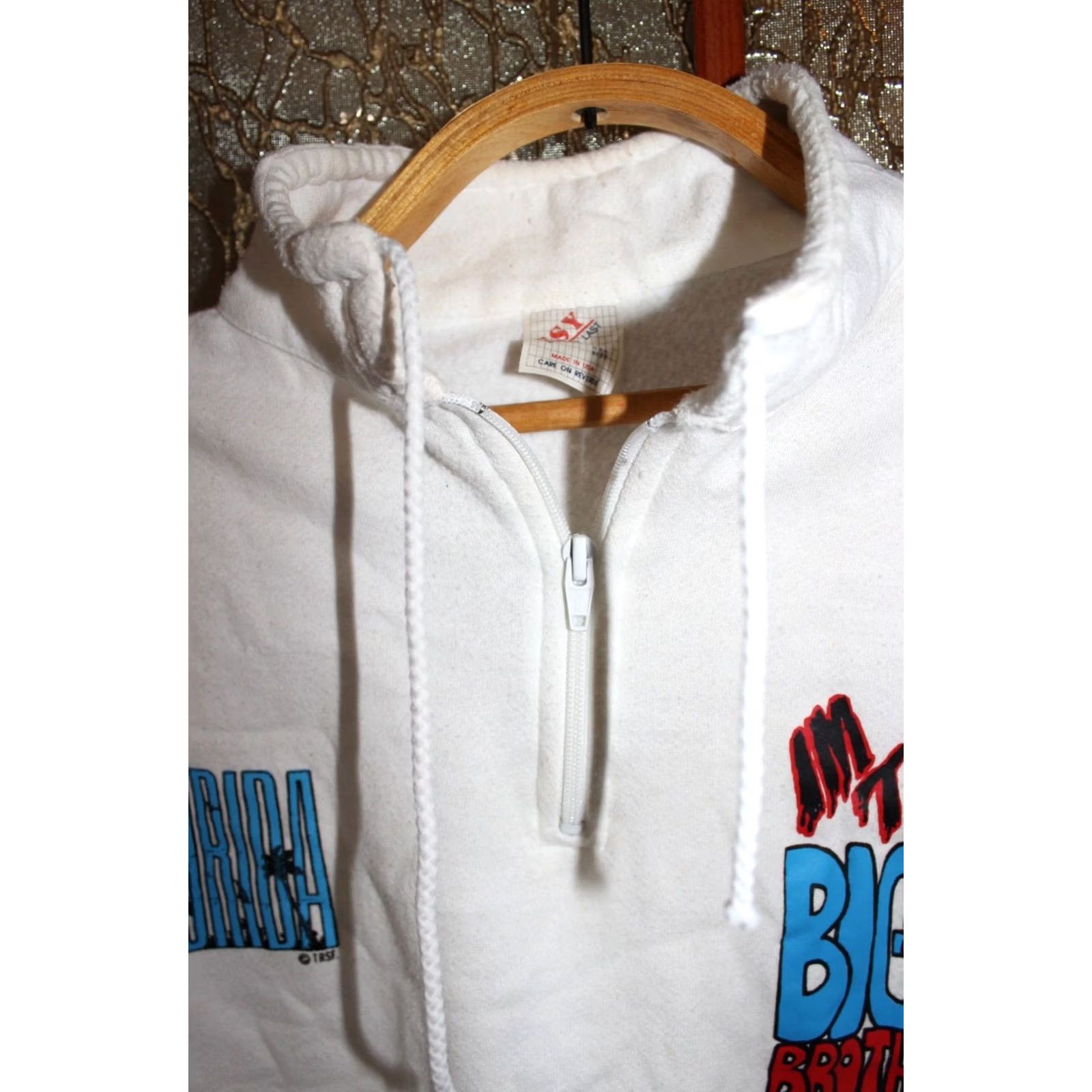 Vintage VINTAGE Florida I'm The big Brother Panda white sweatshirt (Made in USA) Esy Jumper Shirt Mens Women Unisex Adults Wool V-Neck 1988 67cm 59cm 74cm Size US M / EU 48-50 / 2 - 5 Thumbnail