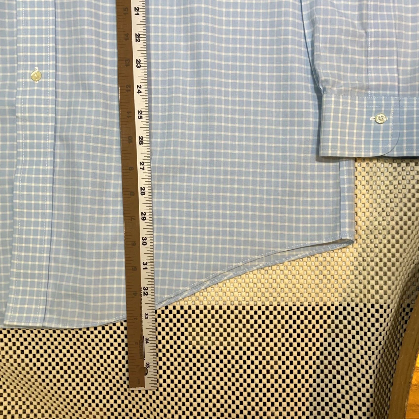 Brooks Brothers Brooks Brothers Mens Button-Down Shirt Blue Checkered Long Sleeve Traditional Cotton Non-Iron Pocket Worldsfront? Size US XL / EU 56 / 4 - 6 Thumbnail