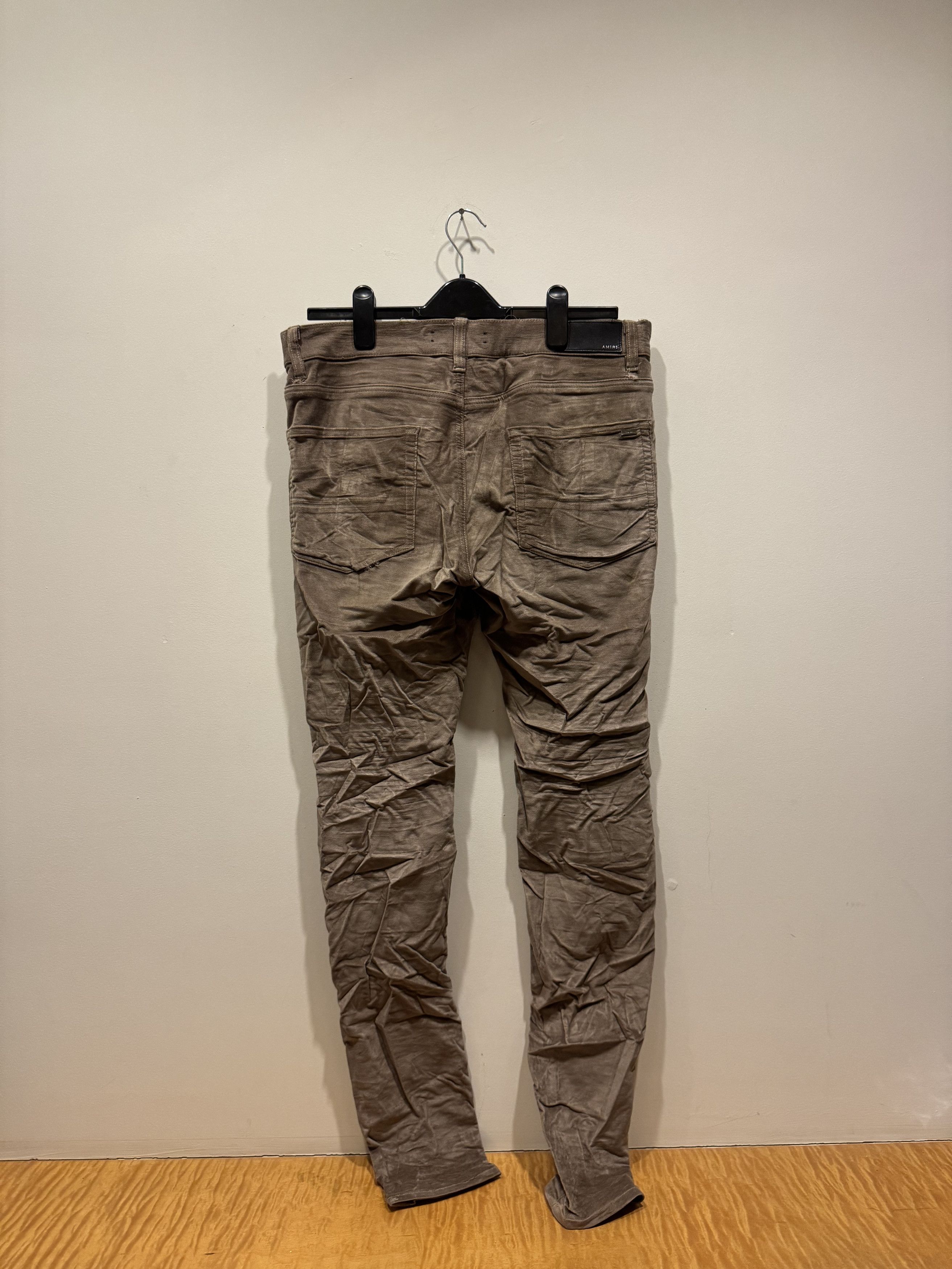 Amiri Tan Velvet Stack Jean Size US 34 / EU 50 - 3 Thumbnail
