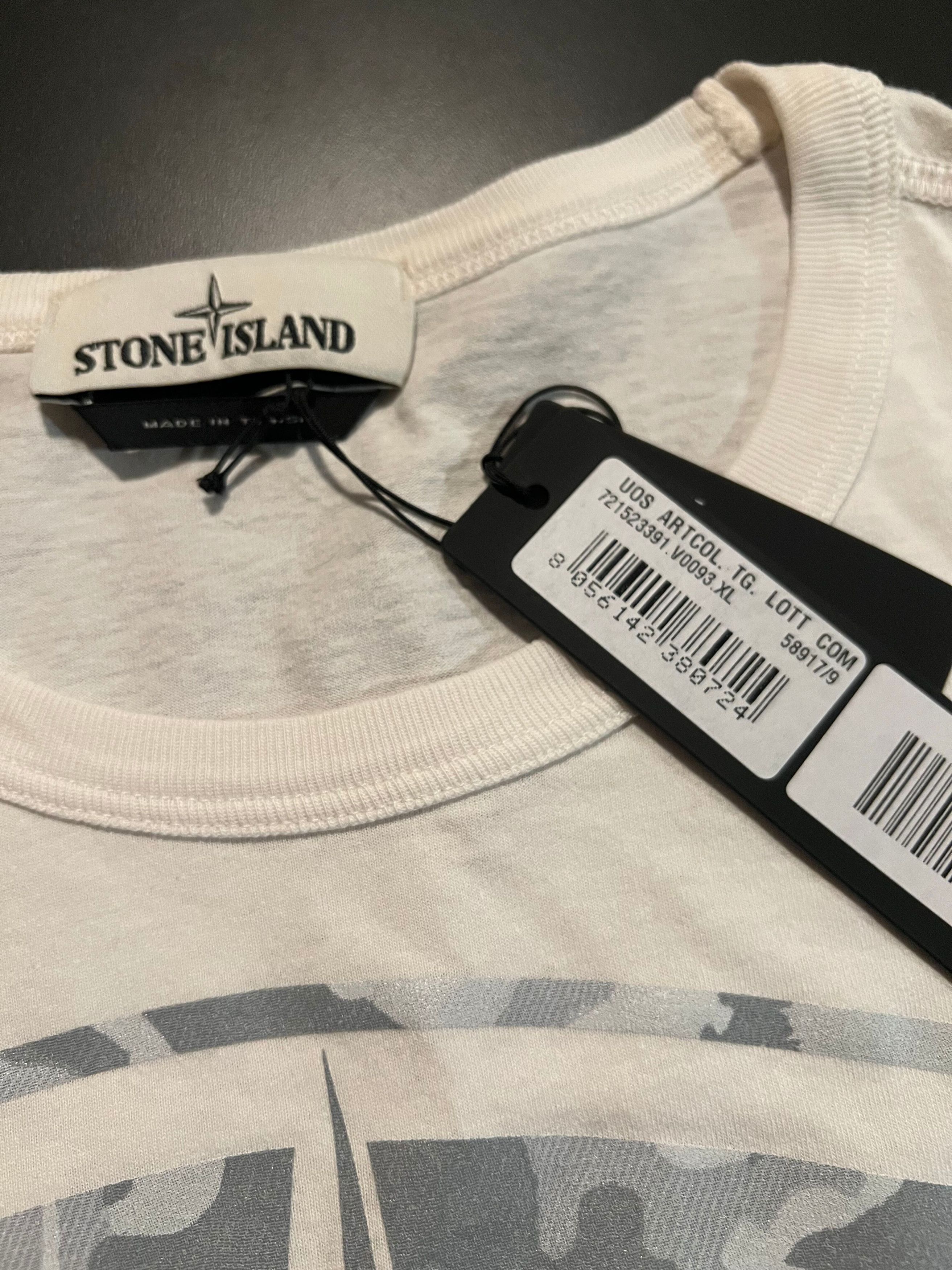 Stone Island Stone Island White Camo Compass T-Shirt XL Size US XL / EU 56 / 4 - 3 Thumbnail