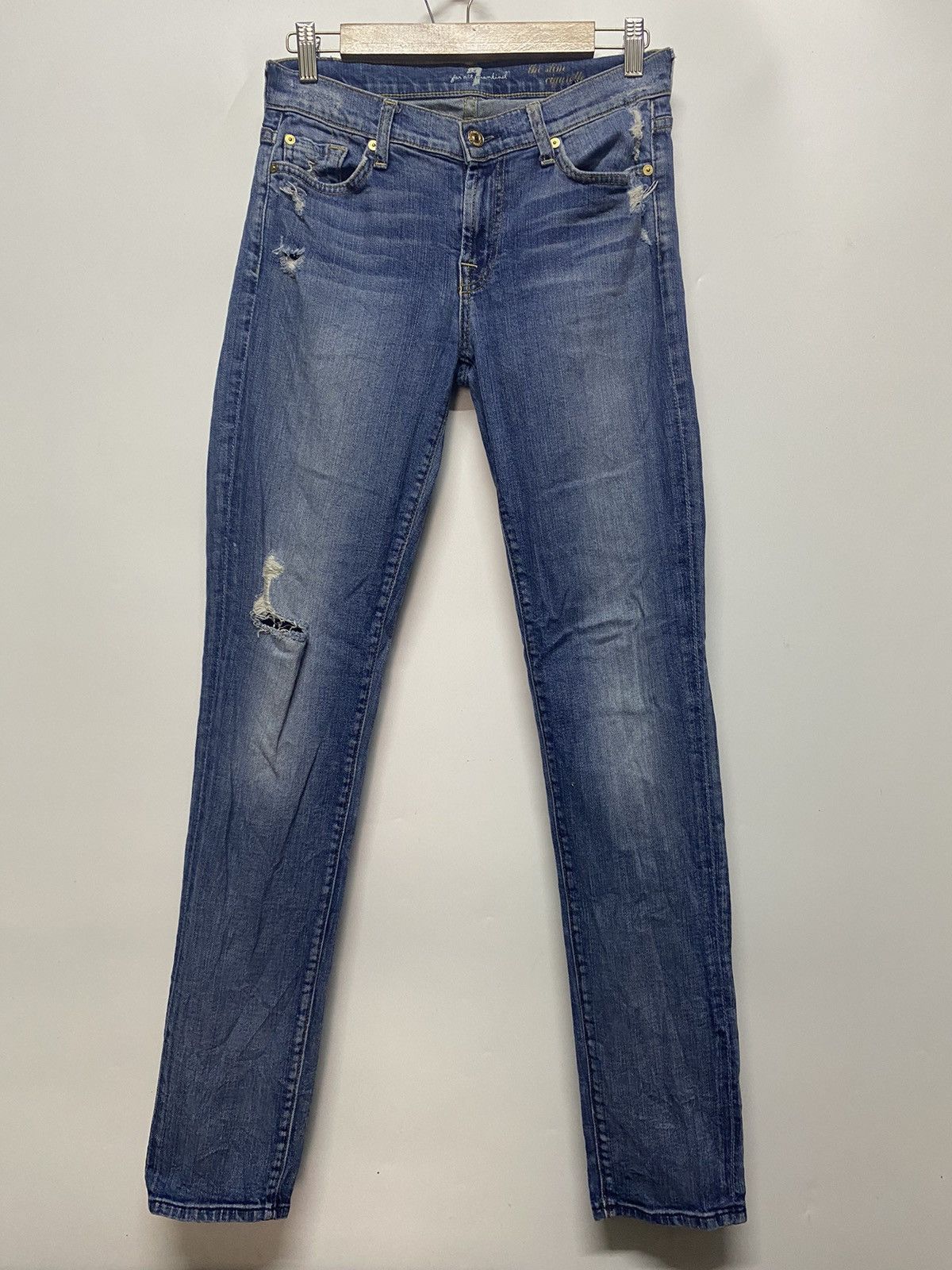 7 For All Mankind 7 For All Mankind Distressed Denim Jeans Stretch Size 29" - 1 Thumbnail