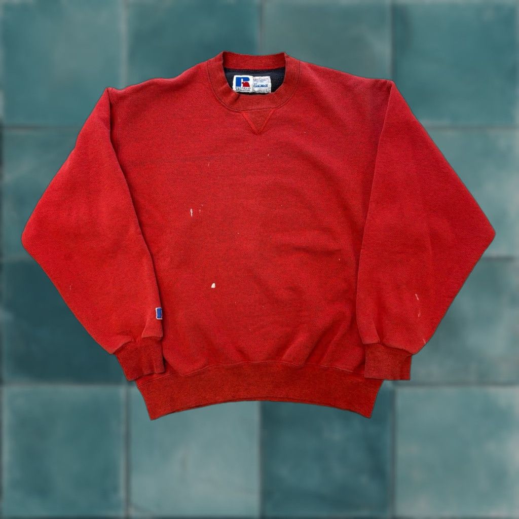 Russell Athletic VINTAGE Russell Athletic Red Mens L Sweatshirt Crewneck USA Size US L / EU 52-54 / 3 - 1 Thumbnail