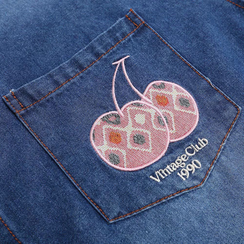 Vintage Retro street trend men's loose casual tie-dyed denim shirt Size US M / EU 48-50 / 2 - 5 Thumbnail