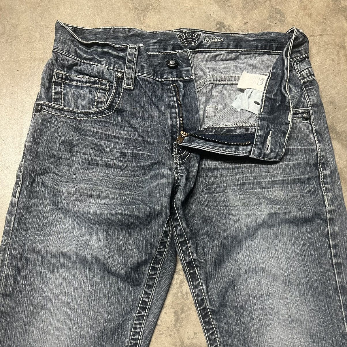Affliction × Ed Hardy × JNCO Vintage Y2K JNCO Straight-Leg Embroidered Denim Jeans Size US 34 / EU 50 - 7 Thumbnail