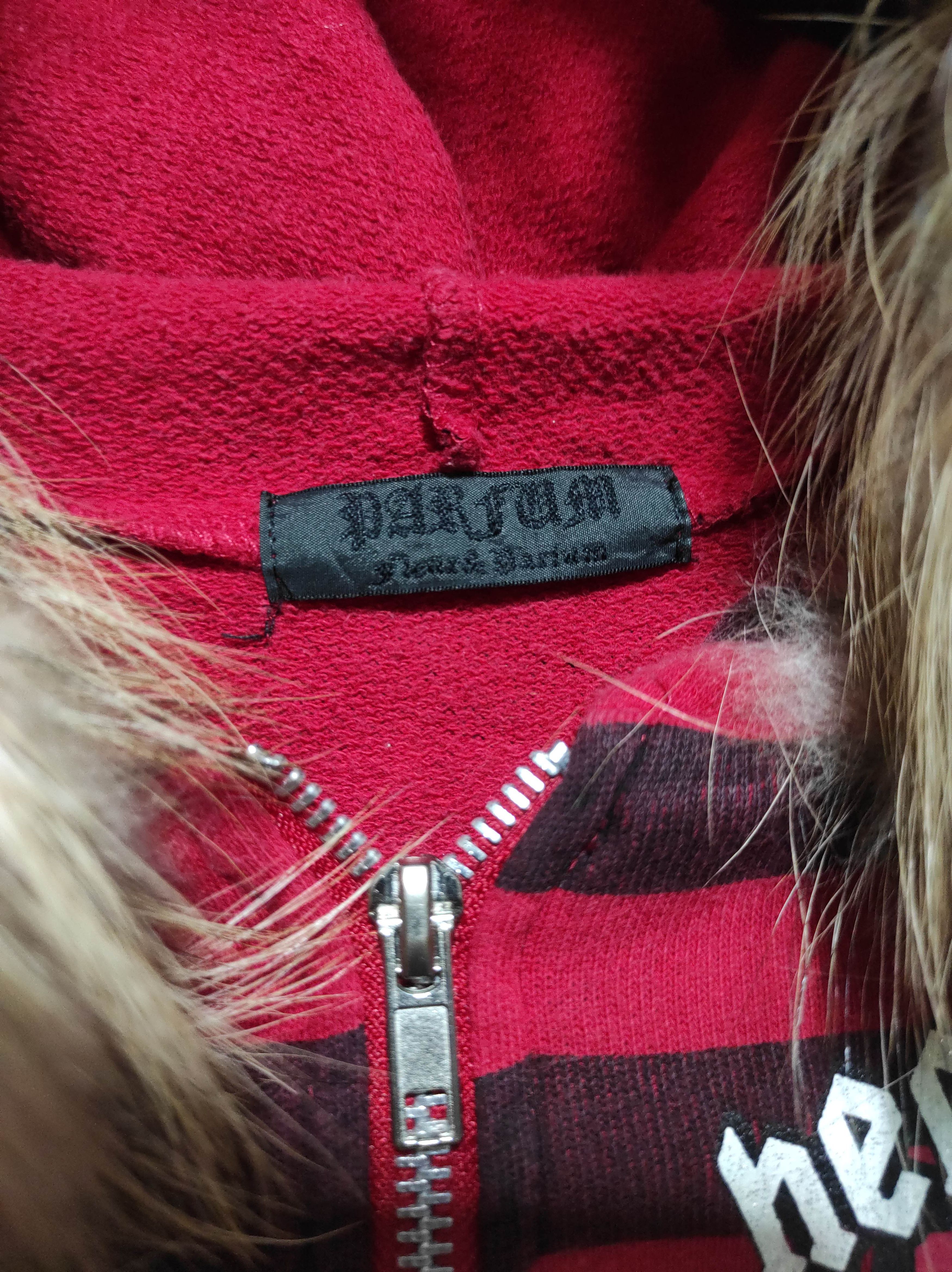 If Six Was Nine Head Punk Stripe Skull Zip Fur Hoodie Ifsixwasnine Lgb Style Size US S / EU 44-46 / 1 - 7 Thumbnail