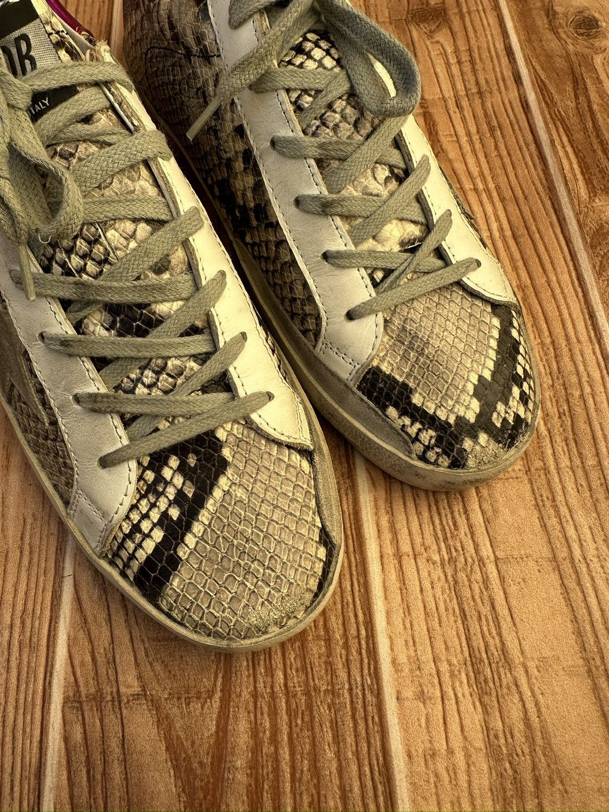 Golden Goose Golden Goose Snake Print Leather Lowtop Sneaks. Size US 7 / EU 40 - 11 Thumbnail
