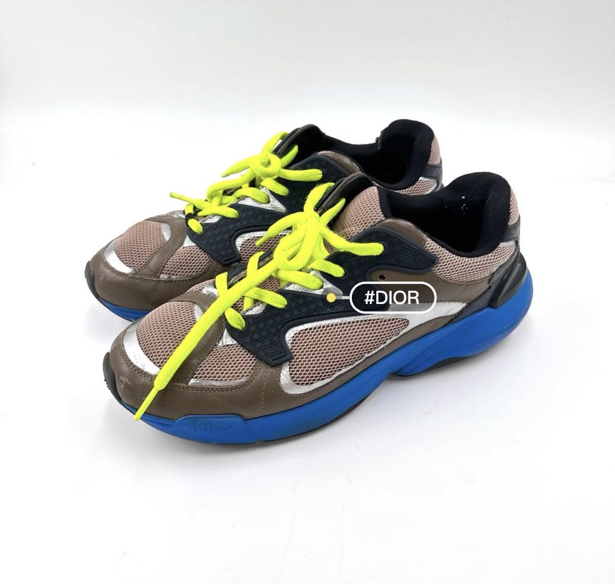 Dior Dior Black & Brown Mesh Casual Shoes K12 Size US 7 / EU 40 - 1 Thumbnail
