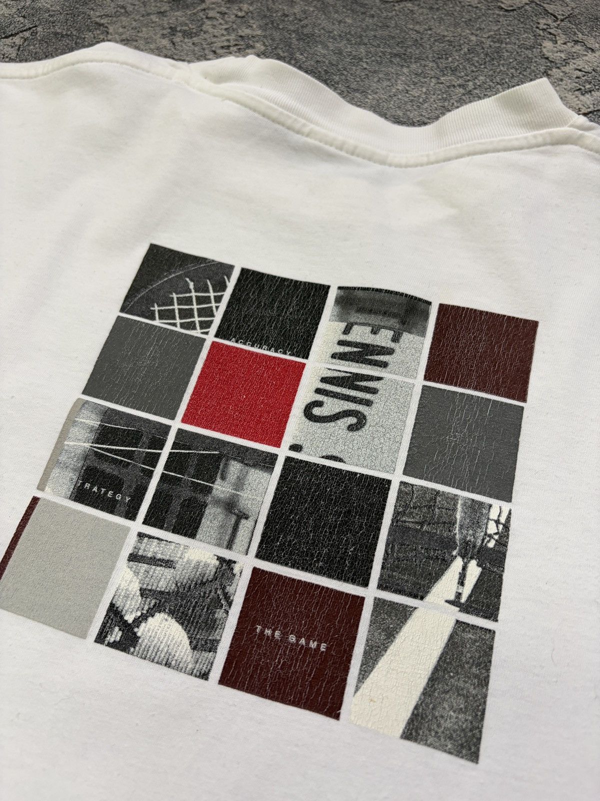 Nike Vintage 90s Nike Tennis Court T-Shirt Strategy Accuracy XL Size US XL / EU 56 / 4 - 6 Thumbnail