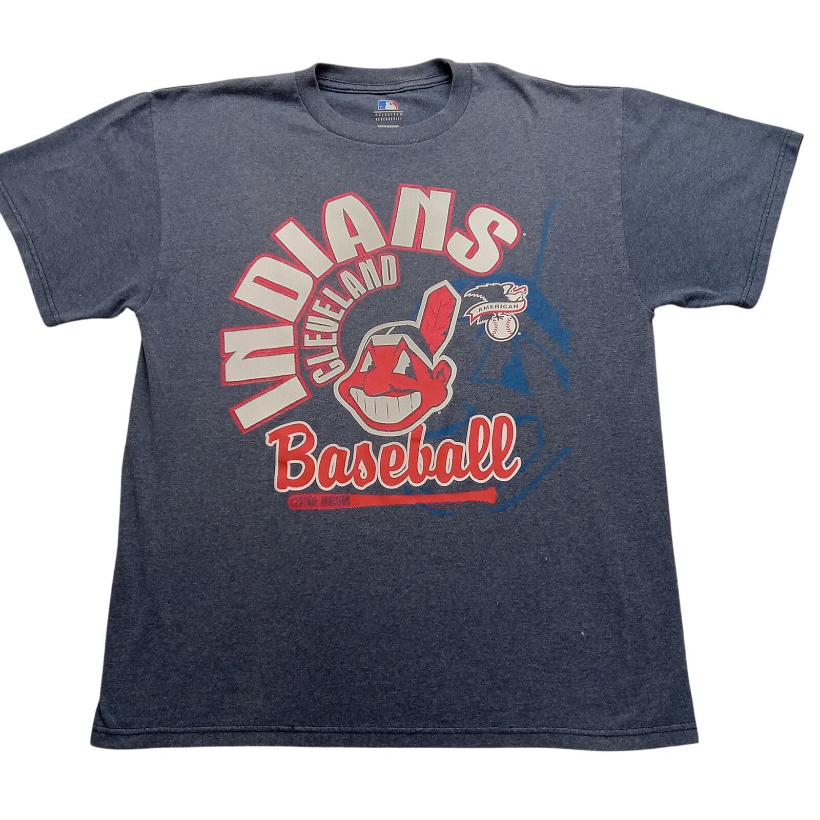 & Other Stories Cleveland Indians Baseball T-Shirt L Men's Short Sleeve Blue Size US L / EU 52-54 / 3 - 1 Thumbnail