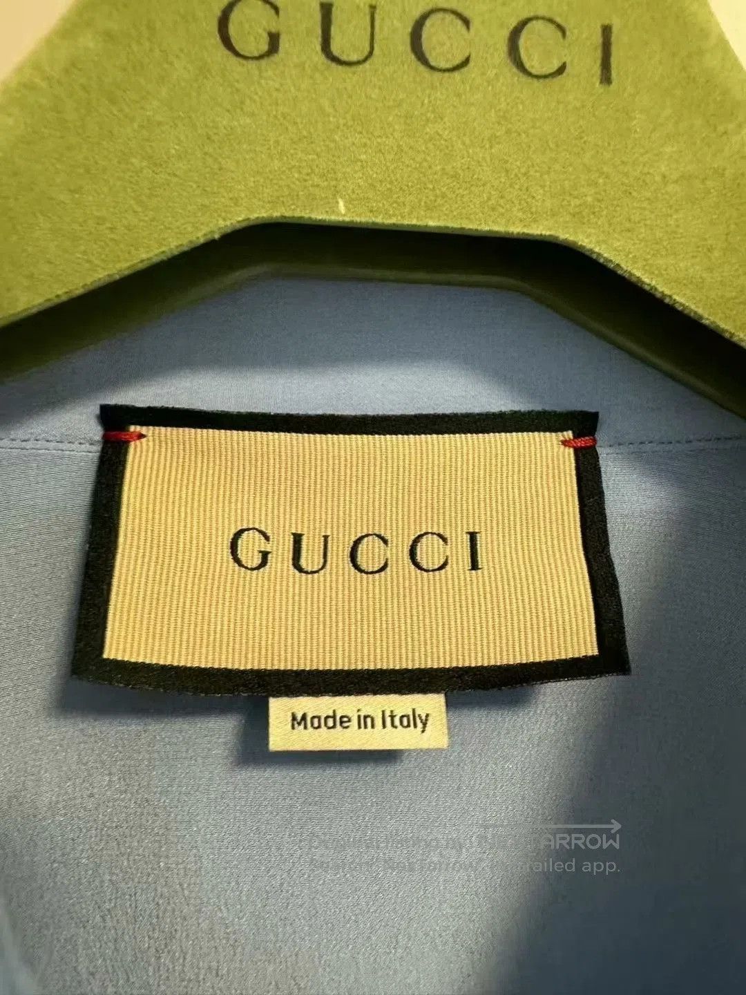 Gucci gucci long sleeve silk shirt in blue. Size US XL / EU 56 / 4 - 3 Thumbnail