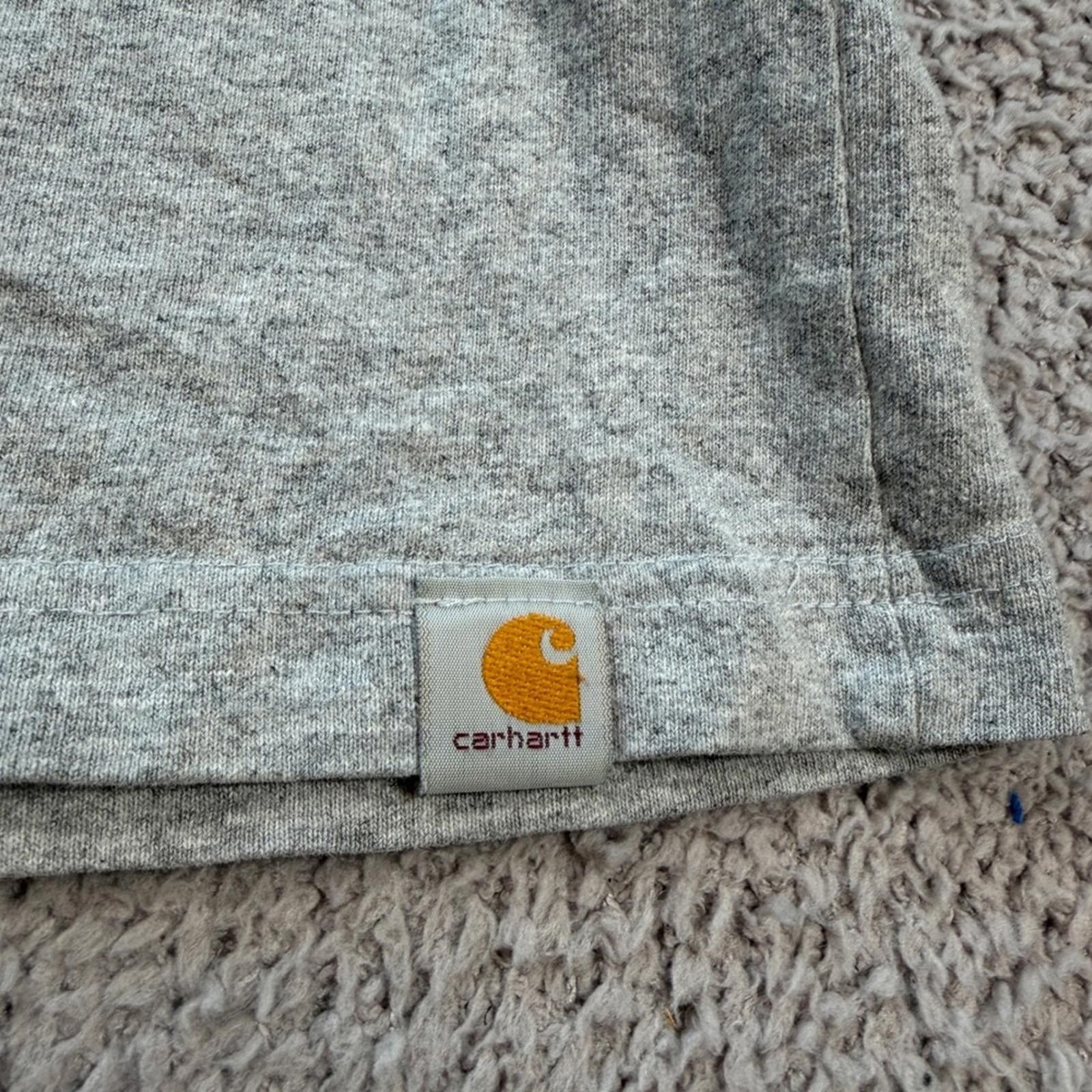 Carhartt Carhartt Long Sleeve Logo Shirt Grey Relaxed Fit 3XL Tall Size US XXL / EU 58 / 5 - 5 Thumbnail