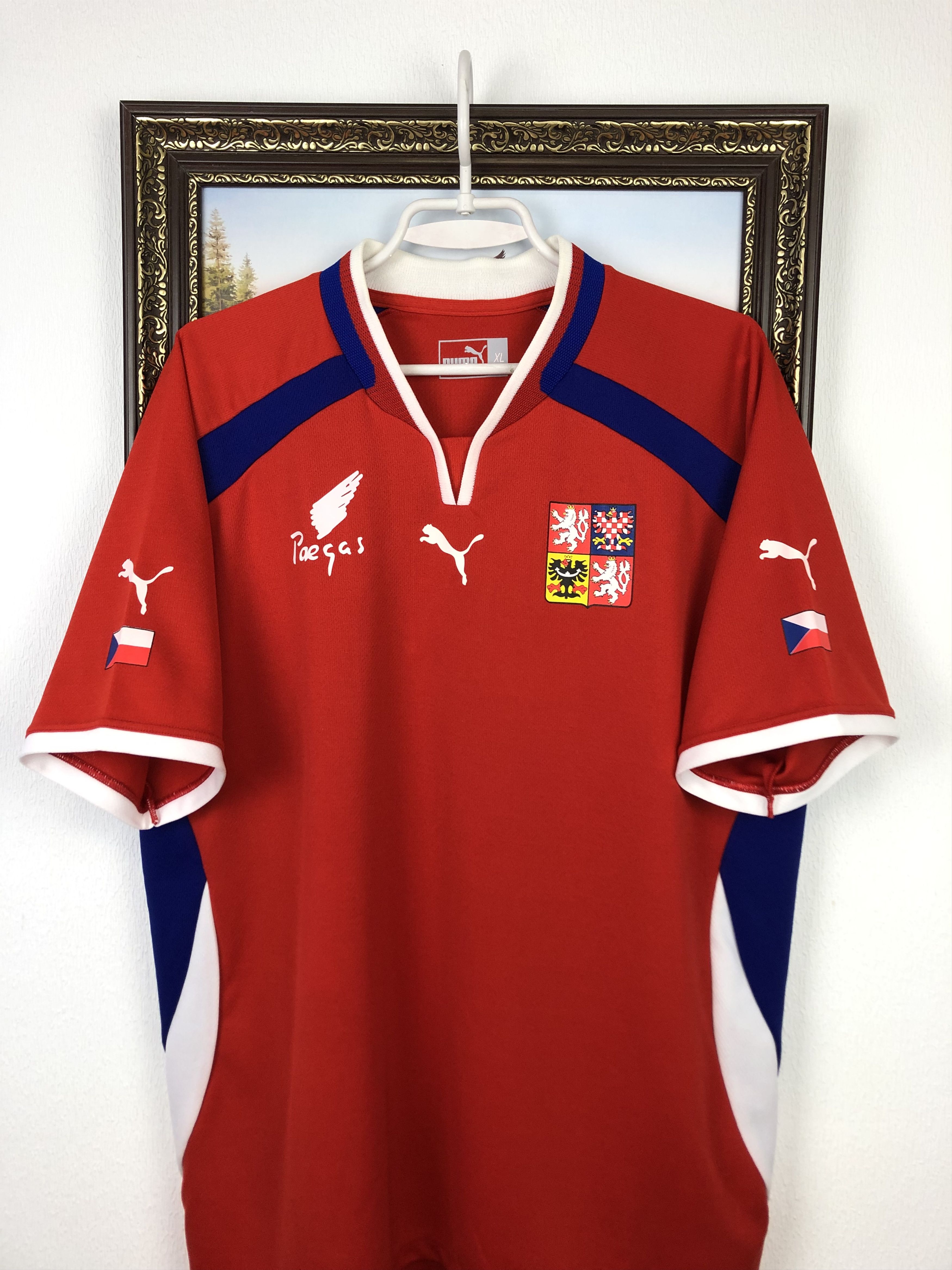 Vintage Czech Republic football shirt 2000 Soccer Puma Jersey Size US XL / EU 56 / 4 - 2 Thumbnail