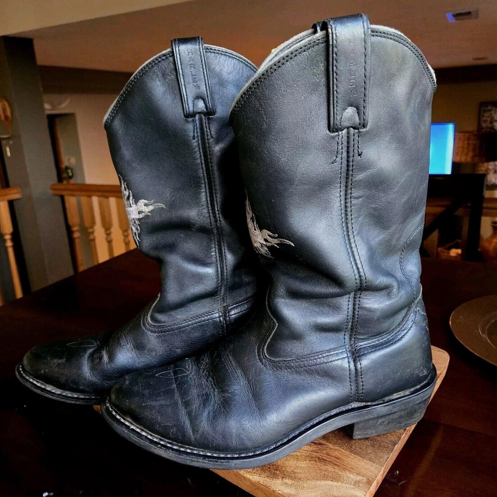 Harley Davidson Harley Davidson Mens Amarillo Size 12 Leather Logo Boots BB1 Size US 12 / EU 45 - 6 Thumbnail