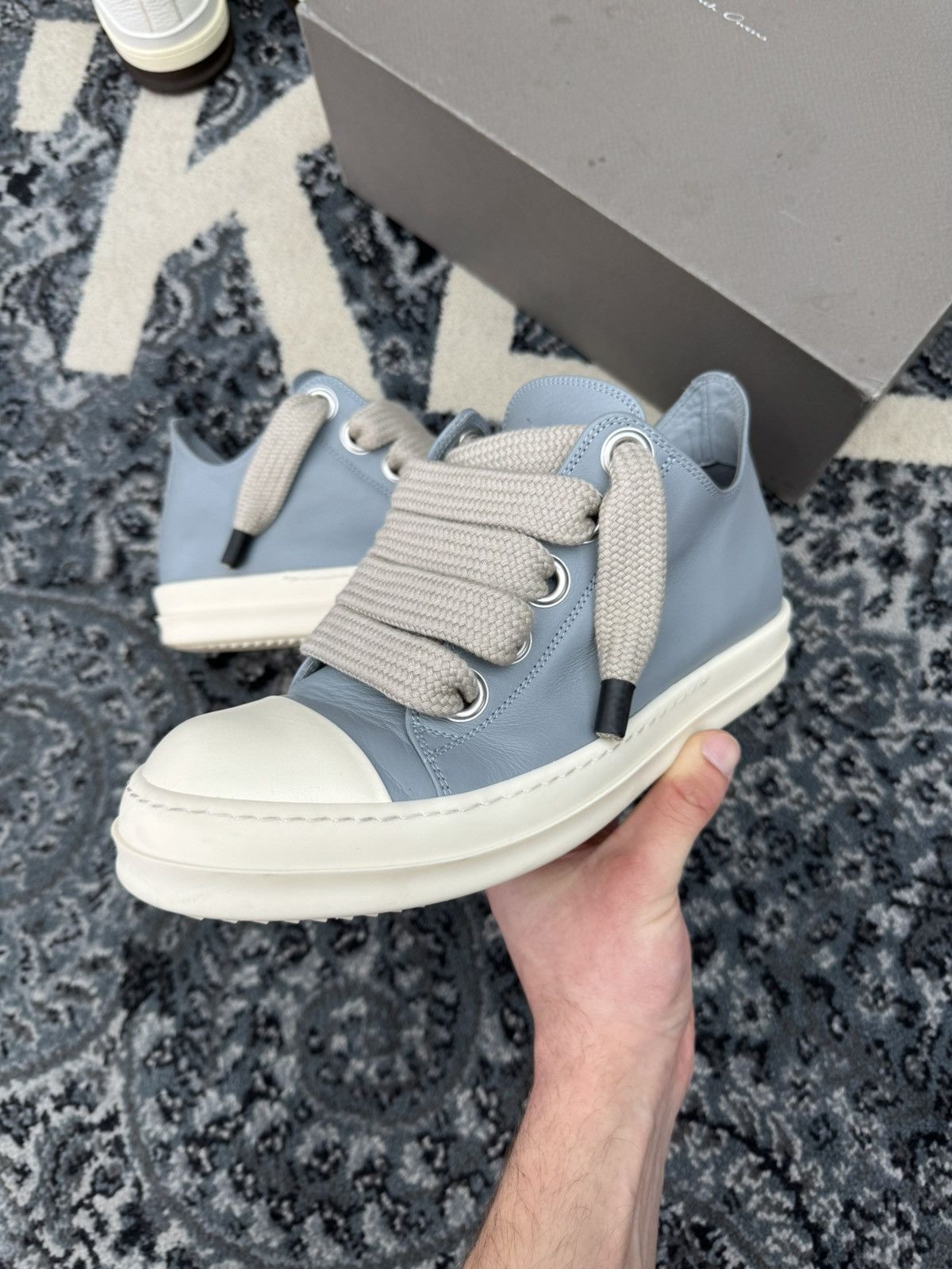 Rick Owens Rick Owens Porterville Jumbo Laced Low 'Pale Blue Milk' Size US 8 / EU 41 - 2 Thumbnail
