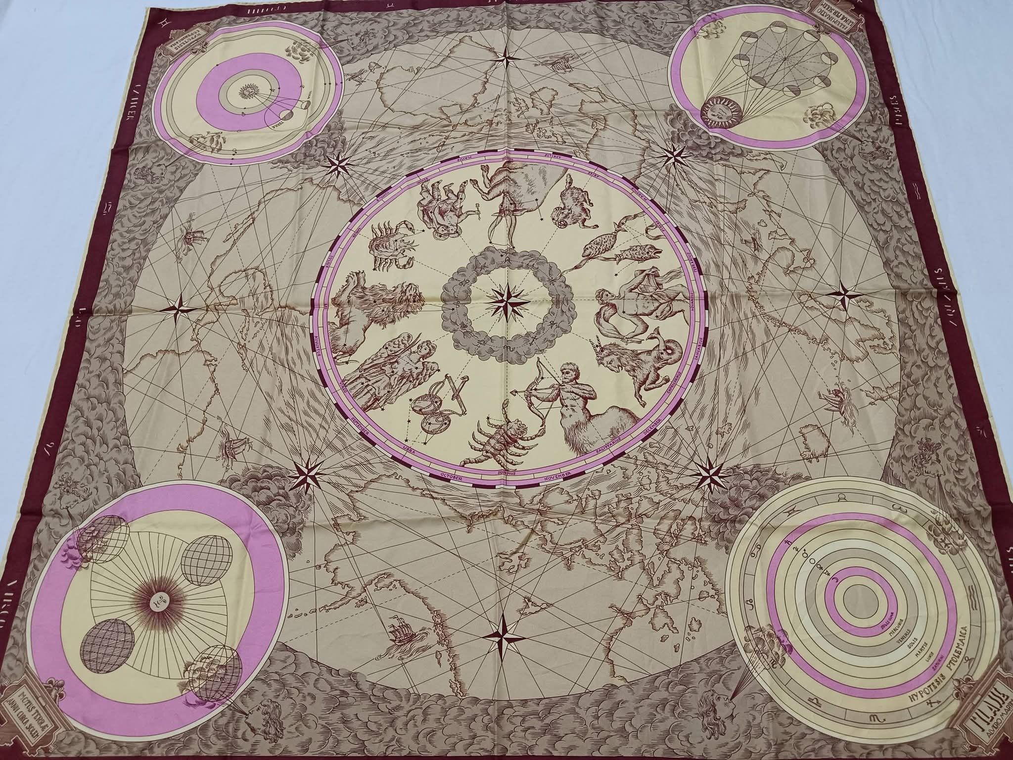 Alviero Martini Alviero Martini Silk Scarf Zodiac Illustration Size ONE SIZE - 5 Thumbnail