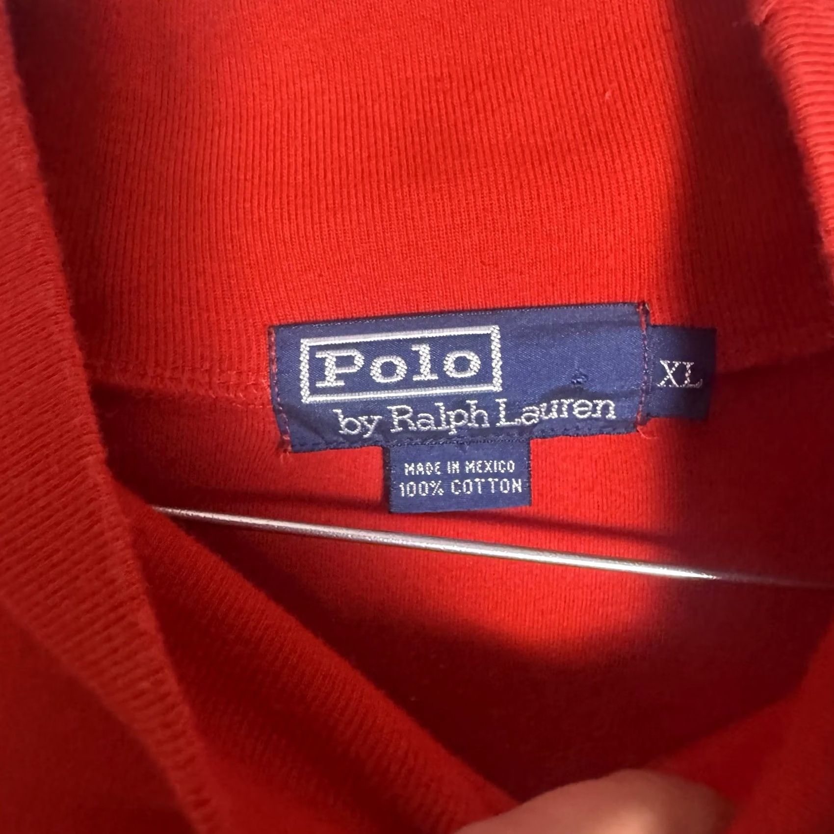 Ralph Lauren VINTAGE Polo Ralph Lauren Sweater Shirt Mens XL Mock Neck Pullover Knit Christmas Red Size US XL / EU 56 / 4 - 6 Thumbnail