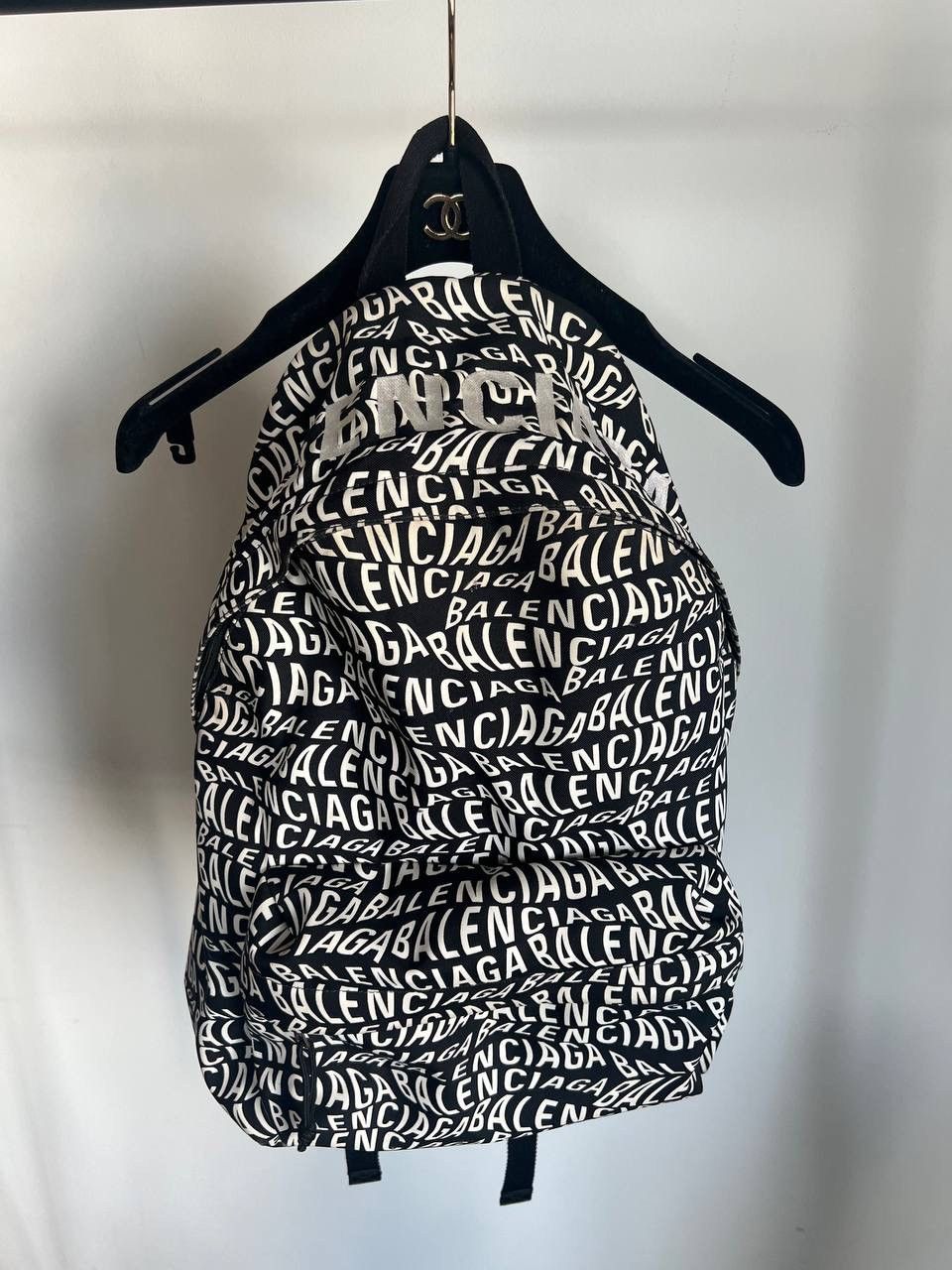 Balenciaga Balenciaga black and white logo backpack Size ONE SIZE - 1 Thumbnail