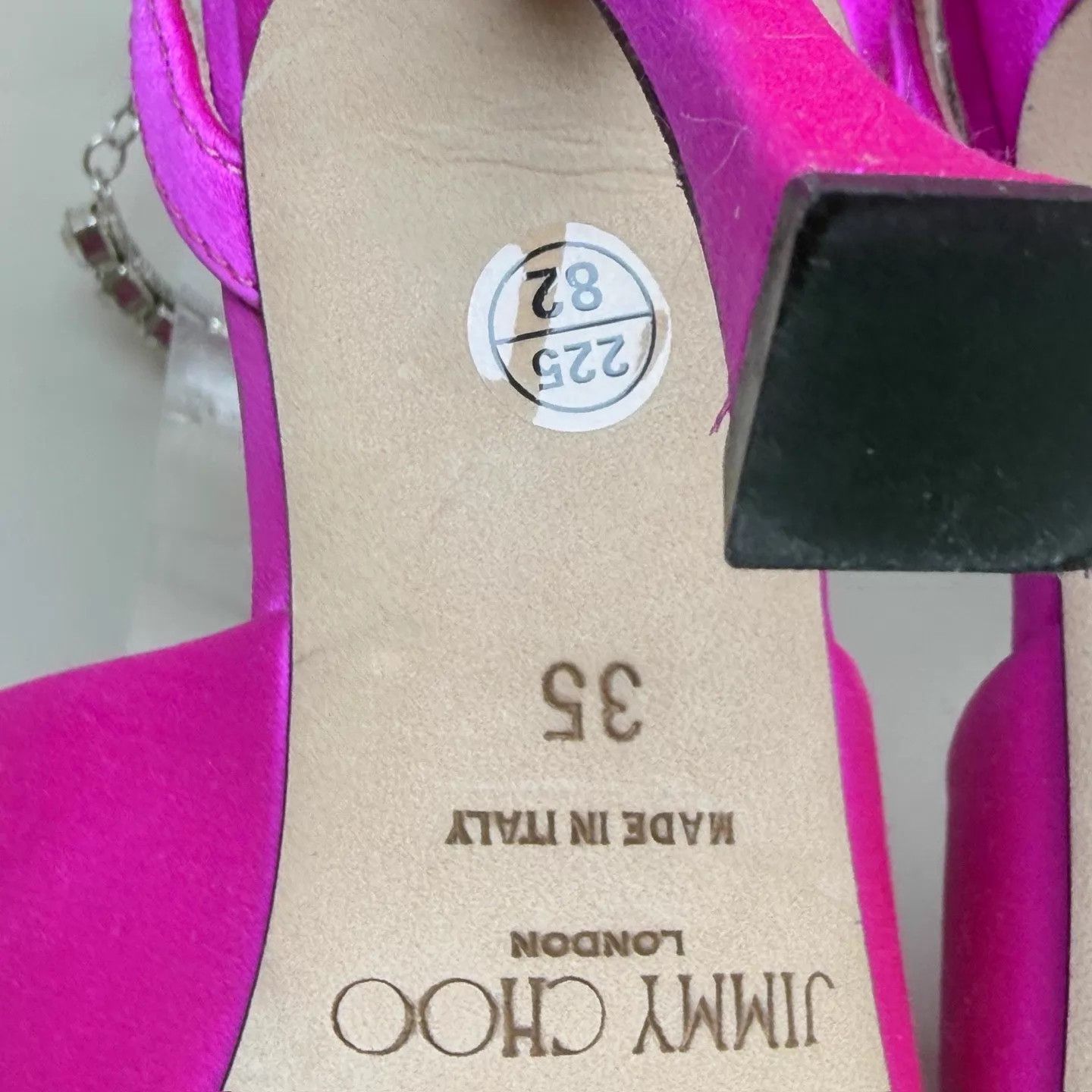 Jimmy Choo Jimmy Choo Pink Satin Heels Rhinestone Buckle 35 Size US 4.5 / IT 34.5 - 7 Thumbnail