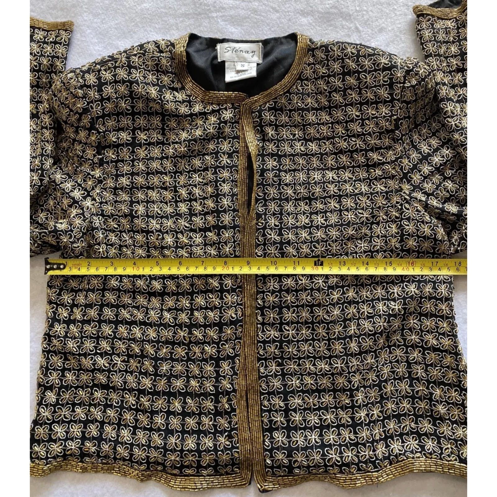 Vintage VINTAGE Stenay Jacket Women’s S Silk Beaded Gold Eveningwear 1980s Mens Womens Girls Size S / US 4 / IT 40 - 5 Thumbnail