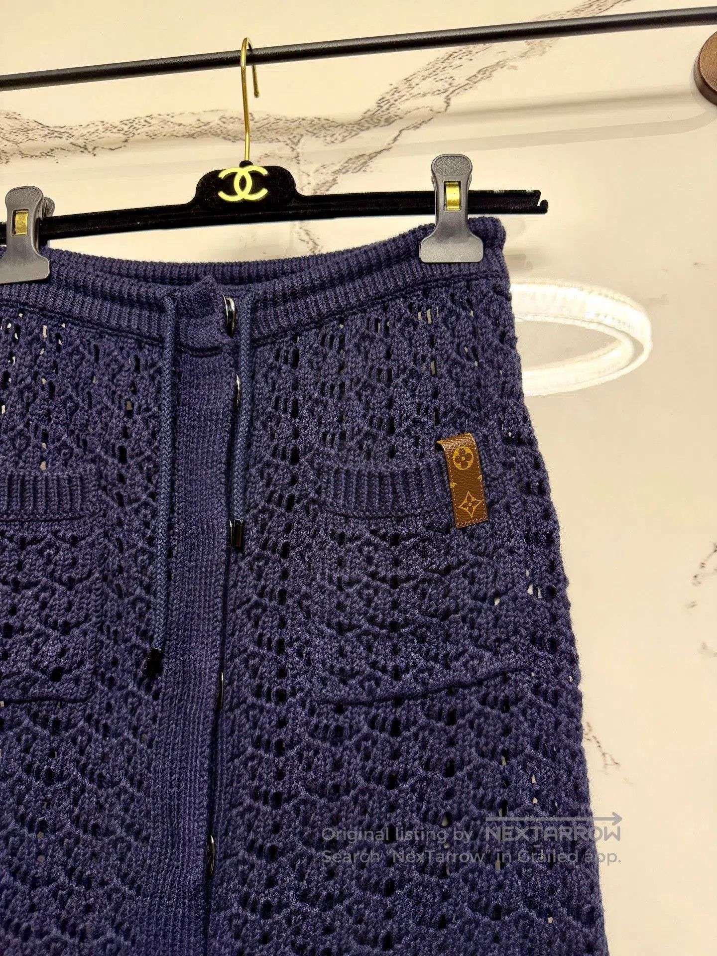 LVXWA Wool and Leather Label Skirt. Size 22" - 2 Thumbnail