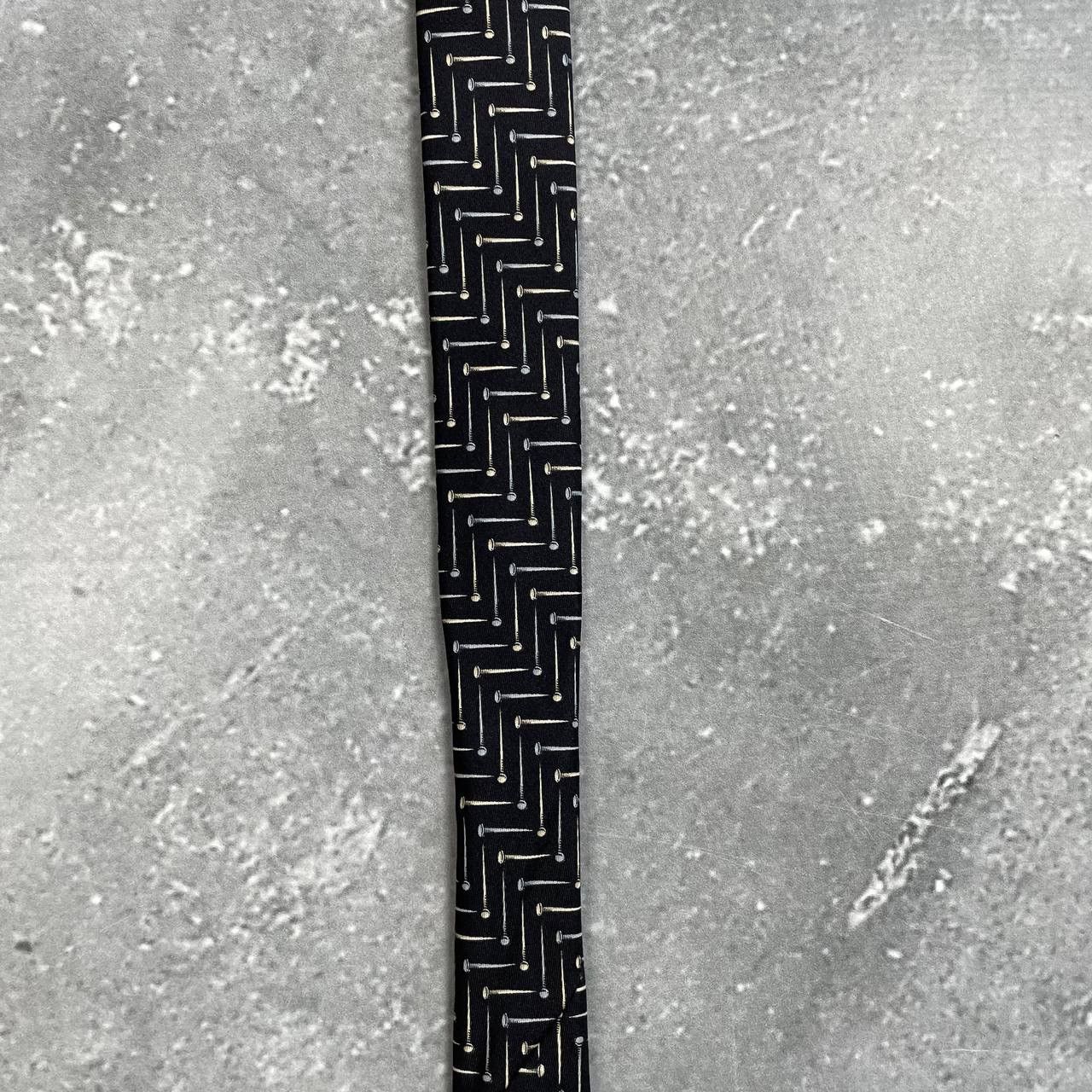 Designer × Gianfranco Ferre × Vintage Vintage Gianfranco Ferre Studio Nails Print Silk Tie Size ONE SIZE - 9 Thumbnail