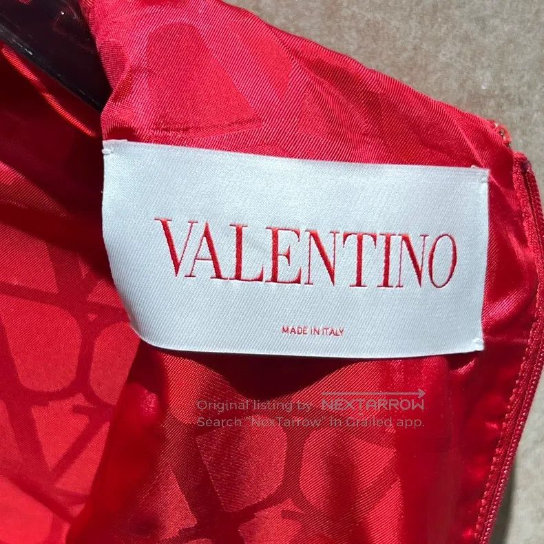 Valentino Valentino Red tweed V-button pocket dress Size XS / US 0-2 / IT 36-38 - 3 Thumbnail