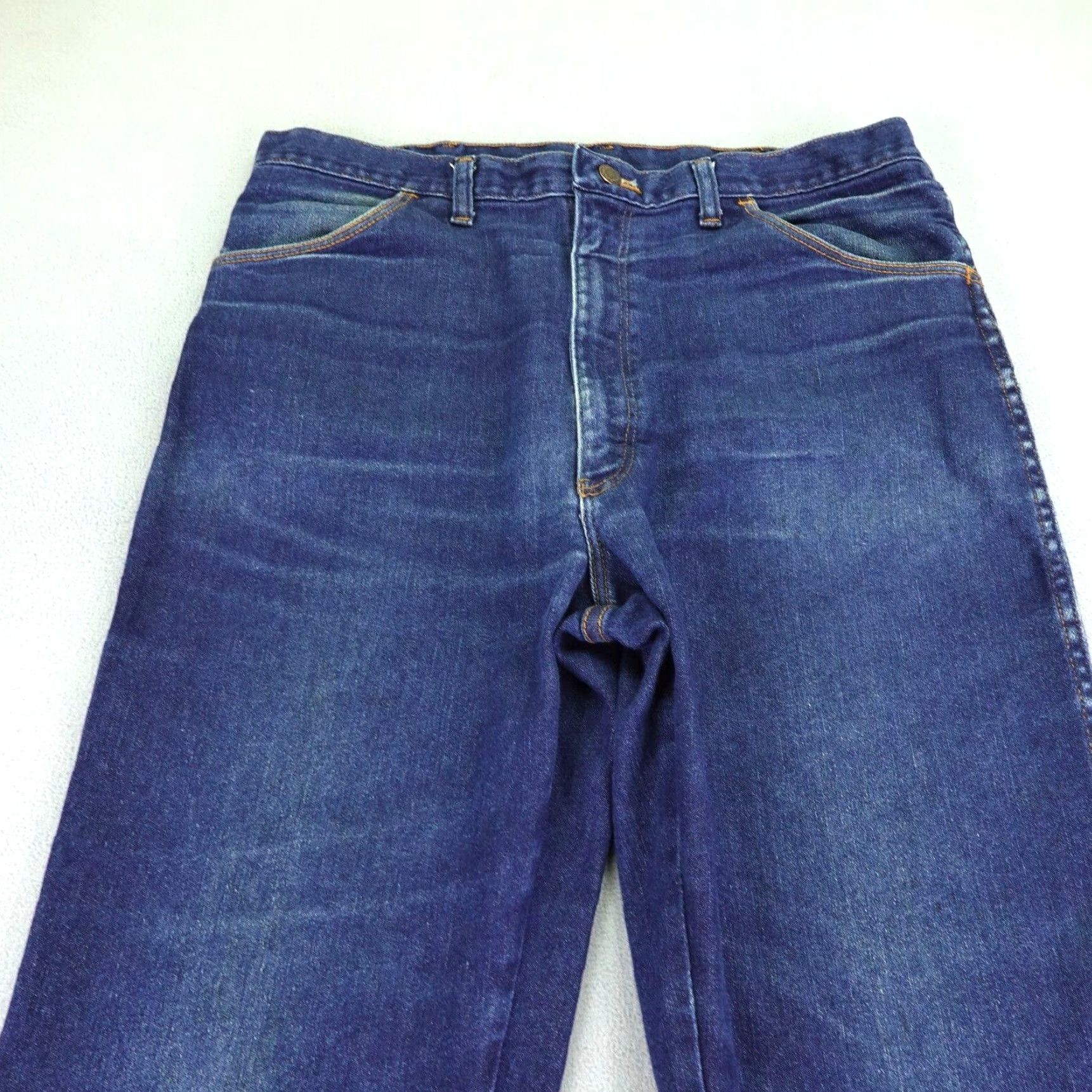 Wrangler VINTAGE Wrangler Jeans Men 36x34 Blue Denim Western Bootcut Made USA Size US 34 / EU 50 - 2 Thumbnail