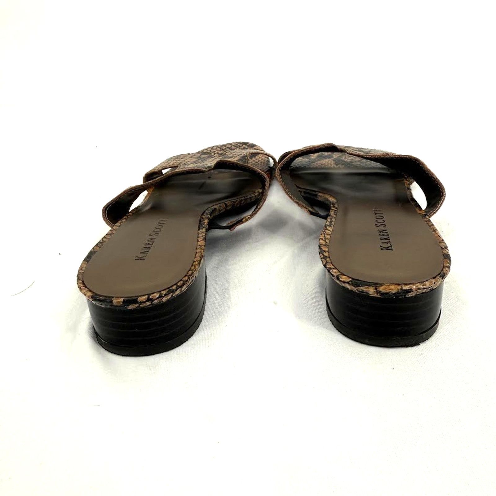 & Other Stories Karen Scott Womens 6M Slide Sandals Snake Toe Slip On Size US 6 / IT 36 - 5 Thumbnail