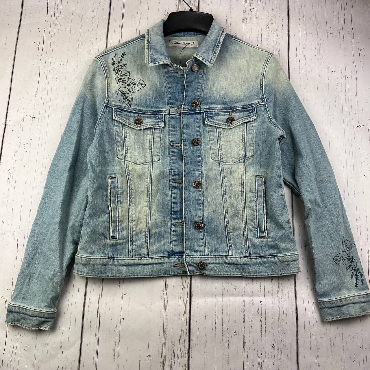 Mavi Mavi Small Printed Cropped Fit Mid Stretchable Denim Jacket Size S / US 4 / IT 40 - 1 Thumbnail