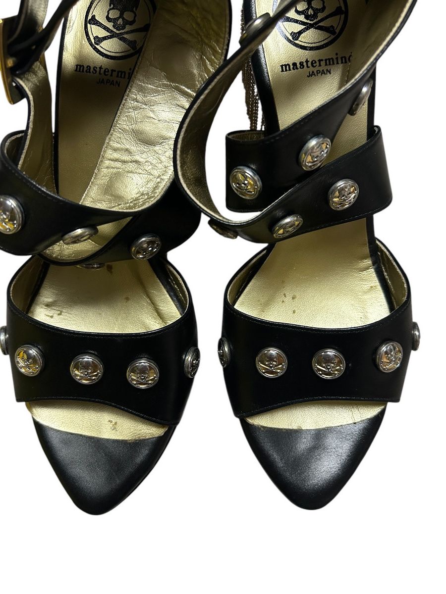 Mastermind World Runway Chain Fringe Strap Heels Size US 7 / IT 37 - 6 Thumbnail