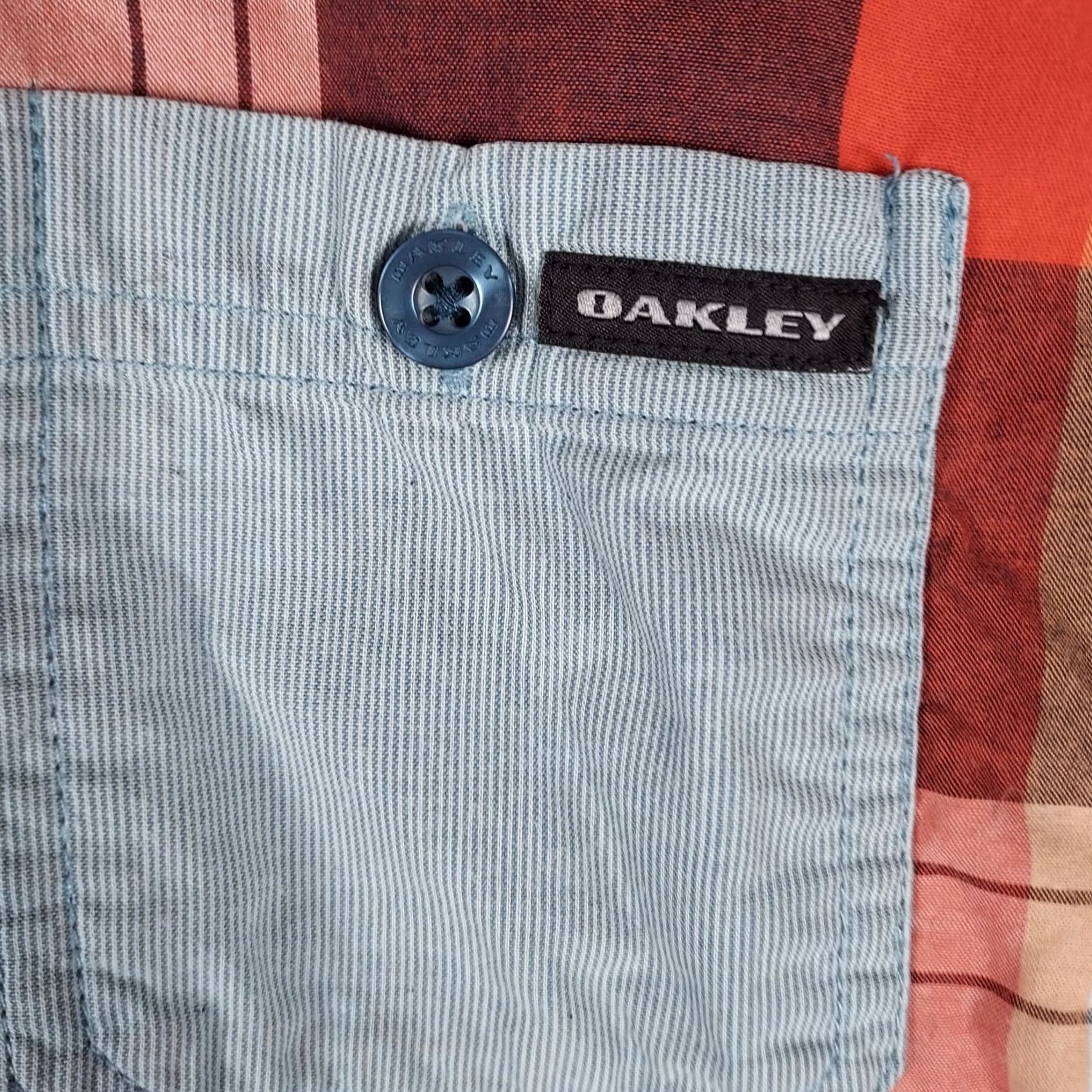 Oakley Oakley Plaid Flannel Shirt Men’s S Orange Grey Blue Casual Long Sleeve Size US S / EU 44-46 / 1 - 4 Thumbnail