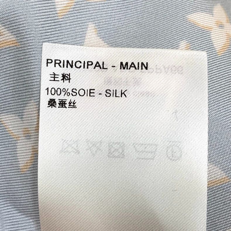 Louis Vuitton Louis Vuitton 23 light blue logo printed mulberry silk cas Size 33" - 8 Thumbnail