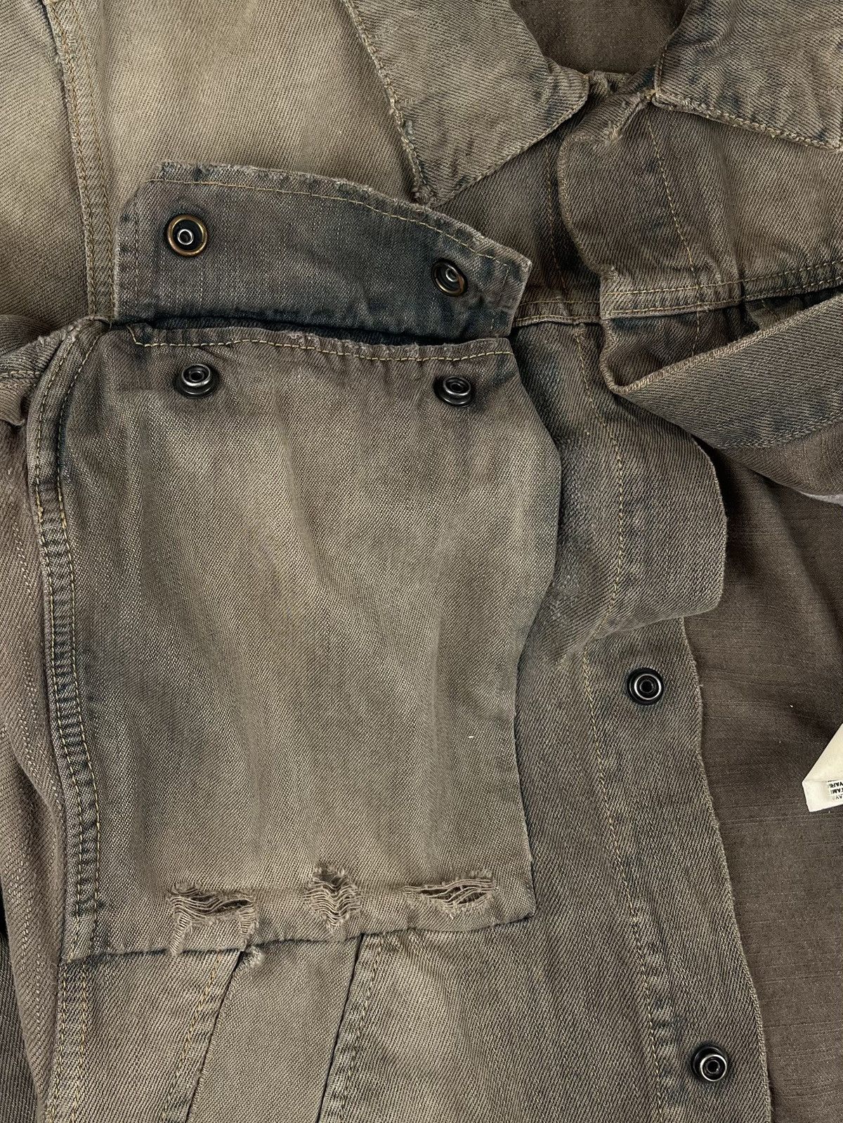 Rick Owens FW06 Rick Owens Dustulator Dark Shadow Denim Jacket Thrashed Size US S / EU 44-46 / 1 - 9 Thumbnail
