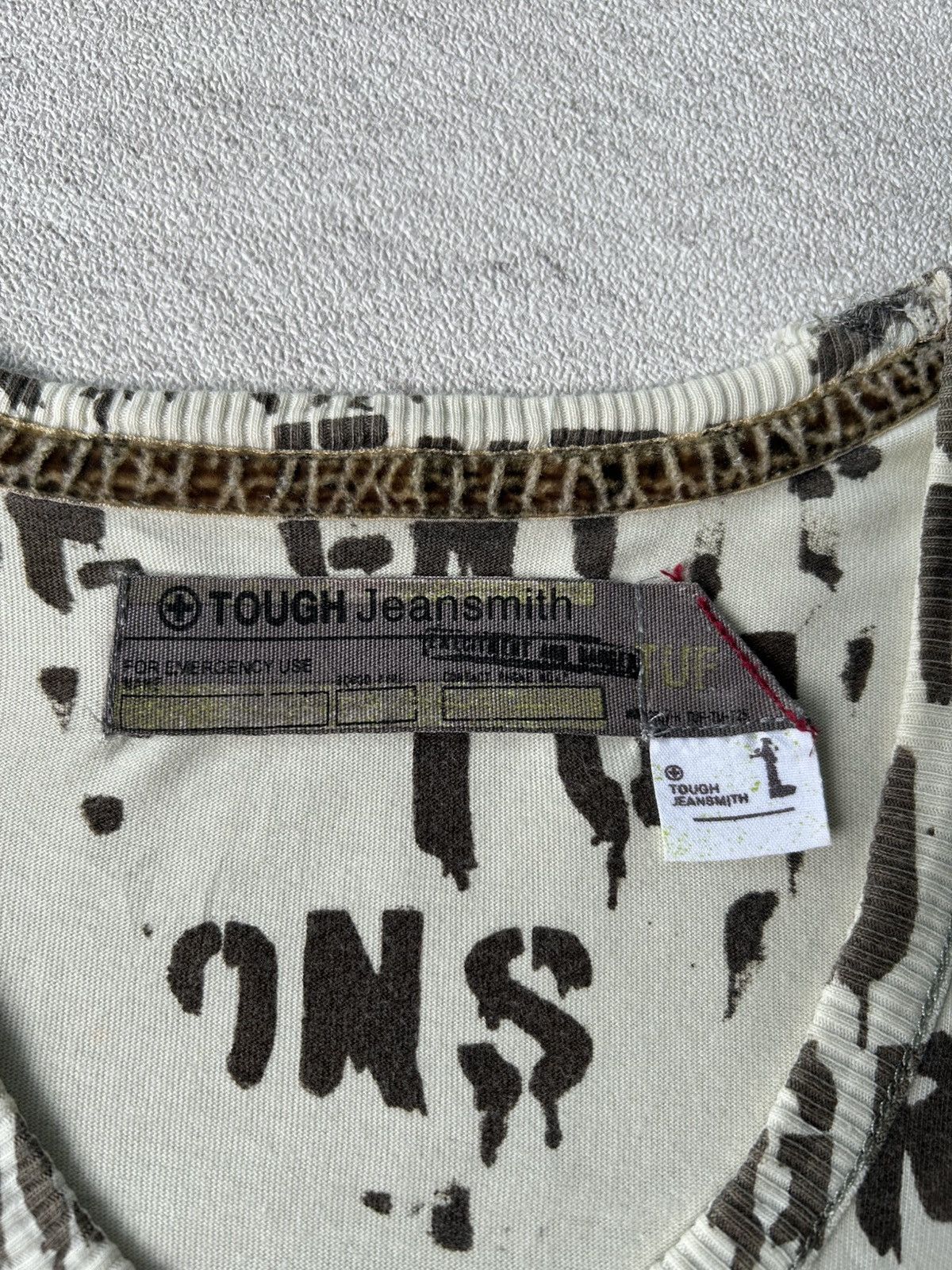 14th Addiction 2000s Tough Jeansmith v-neck tshirt Size US L / EU 52-54 / 3 - 5 Thumbnail