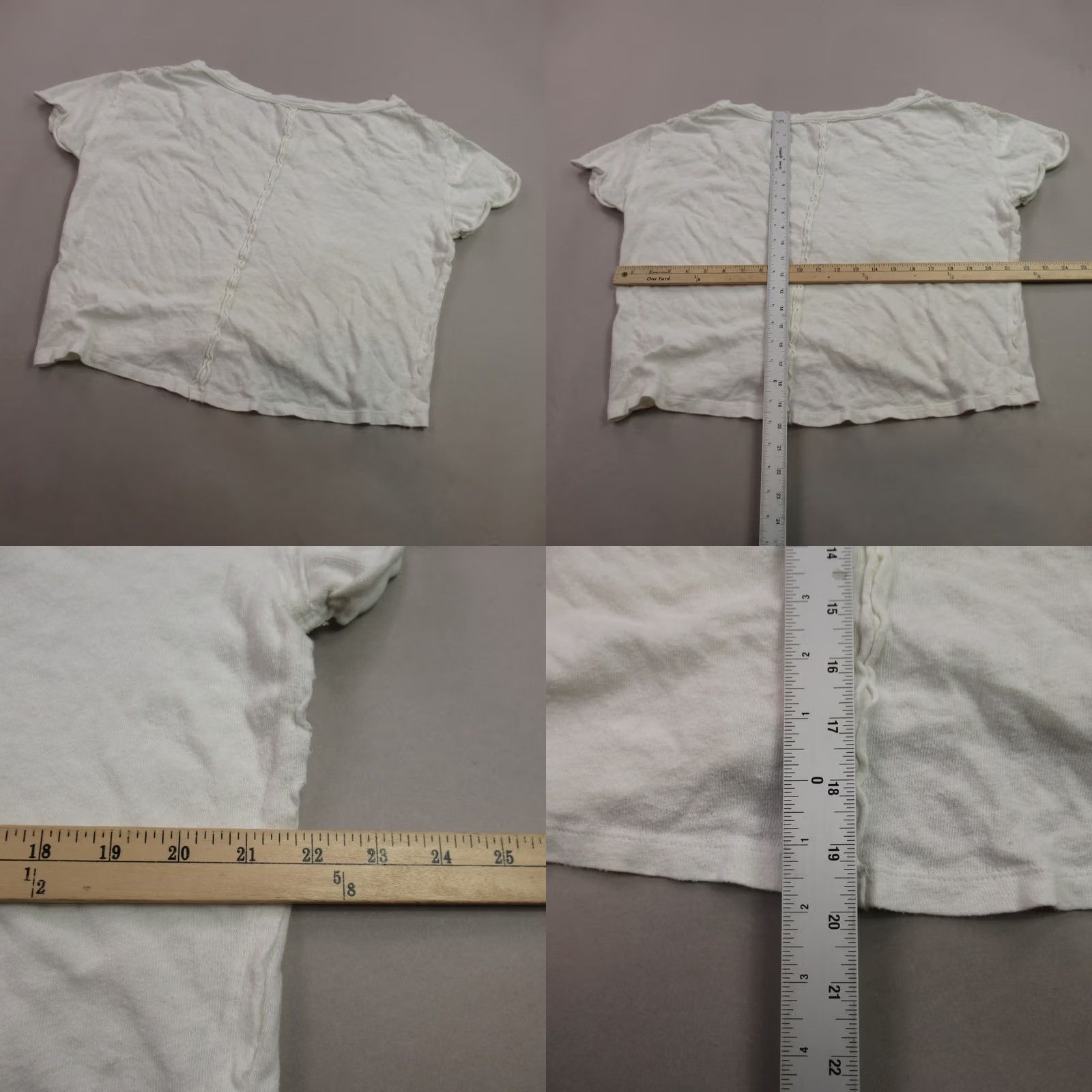 Free People Free People Shirt Womens XS Short Sleeve V Neck Lightweight White Casual Size XS / US 0-2 / IT 36-38 - 8 Thumbnail