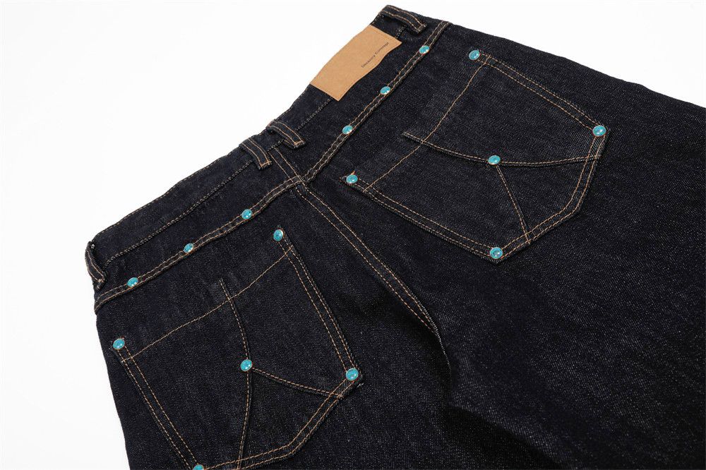 Japanese Brand × Jean Trendy high street jewel embellished loose scimitar jeans Size US 32 / EU 48 - 5 Thumbnail