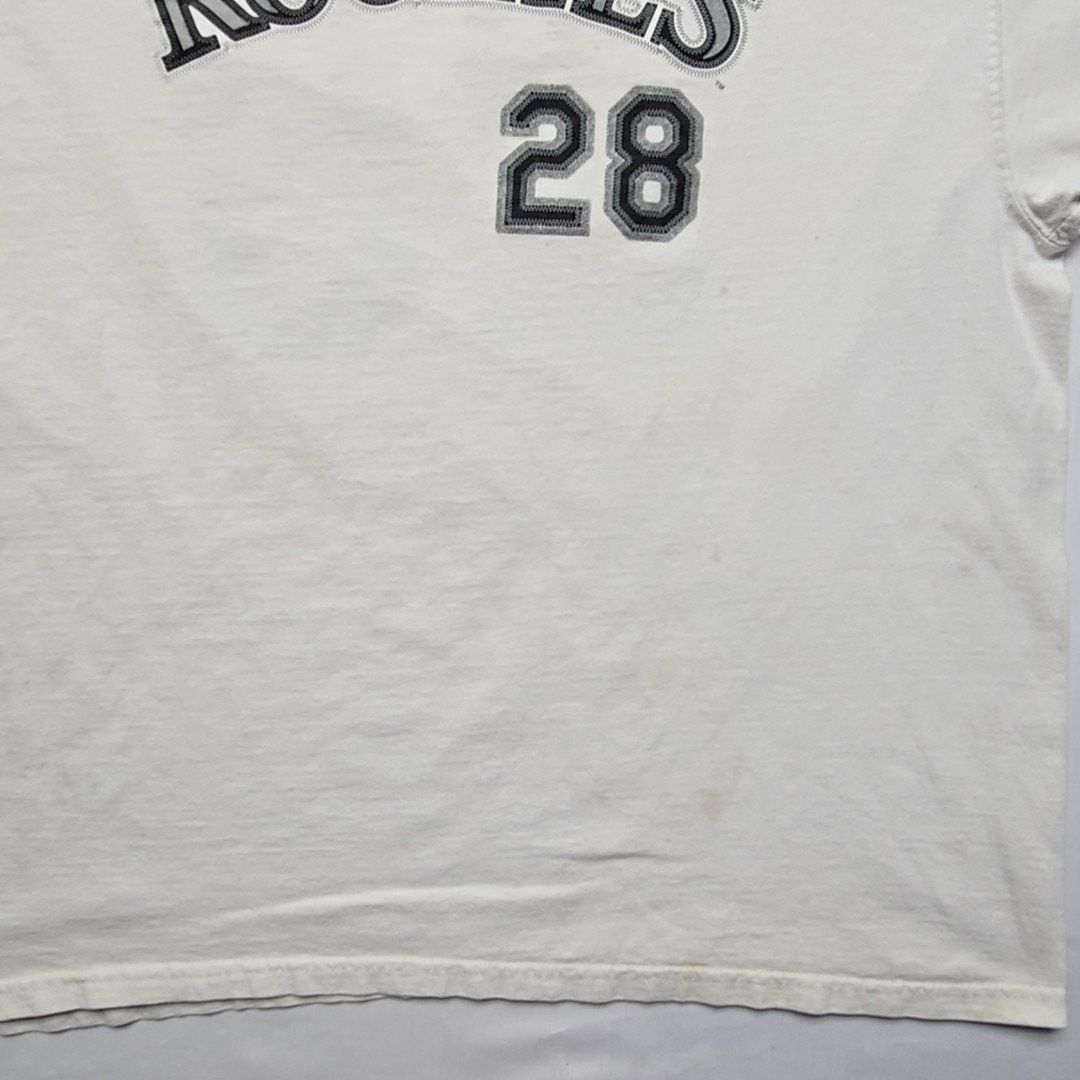 Lee Vintage Lee Sport Rockies Cook 28 White Baseball Shirt XL Size US XL / EU 56 / 4 - 4 Thumbnail