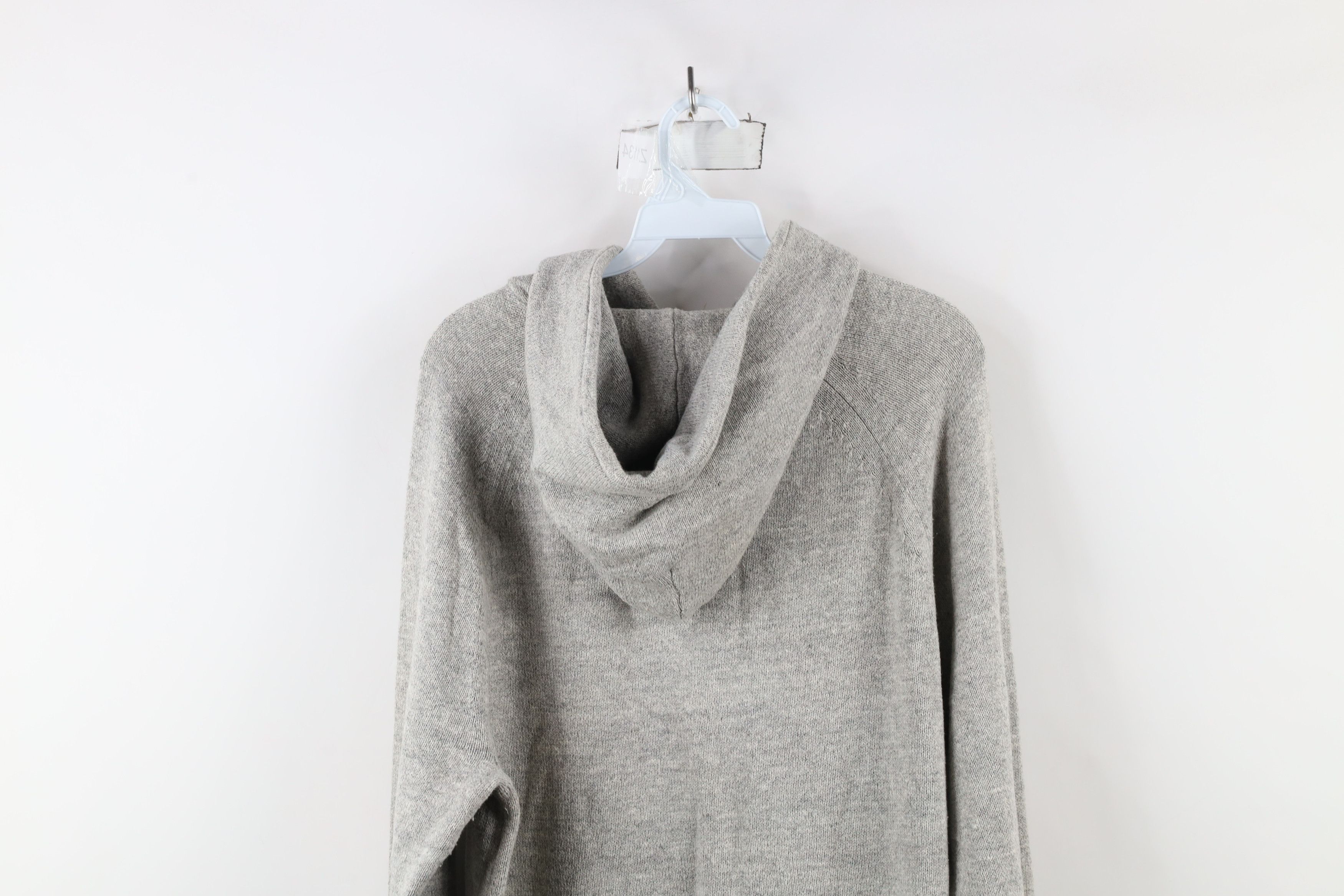 J.Crew × Vintage J Crew Blank Wool Blend Knit Hoodie Sweatshirt Heather Gray Size US L / EU 52-54 / 3 - 10 Thumbnail